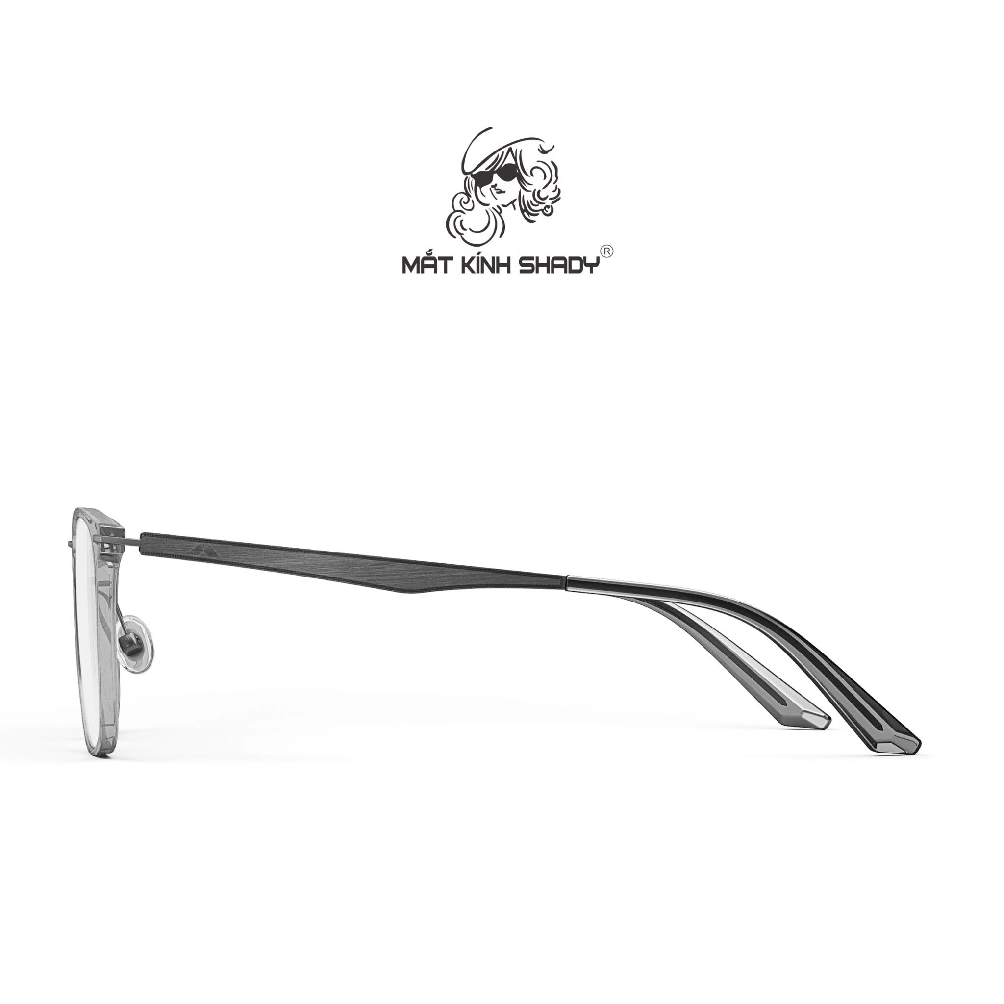 Gọng Kính Cận Chính Hãng Molsion Unisex, Chất Nhựa TR Và Thép Không Gỉ Cao Cấp - MJ6101