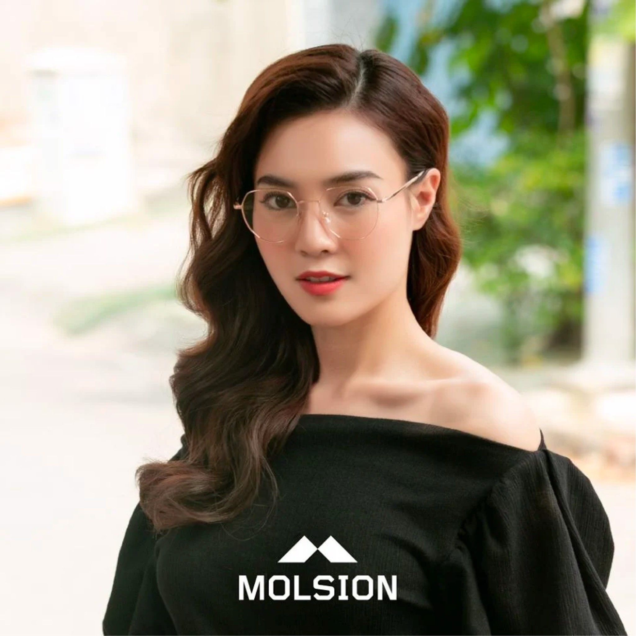 Gọng Kính Cận Chính Hãng Molsion Unisex, Chất Liệu Hợp Kim Thanh Mảnh Cao Cấp - MJ7098