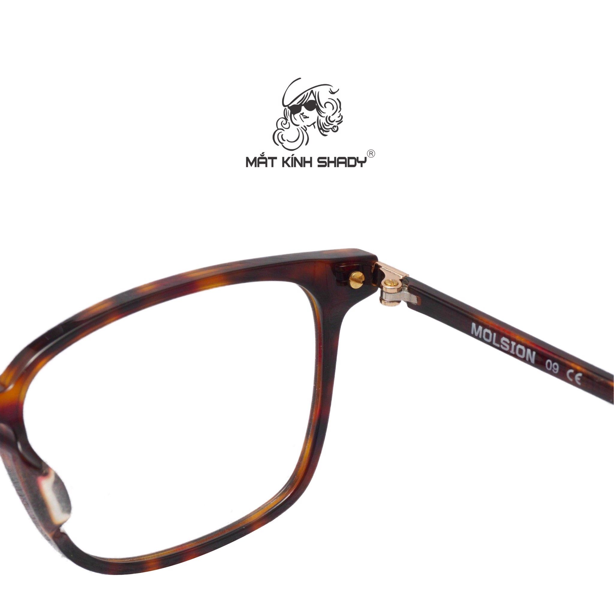 Gọng Kính Cận Chính Hãng Molsion Unisex, Chất Nhựa Acetate Nguyên Khối - MJ3003