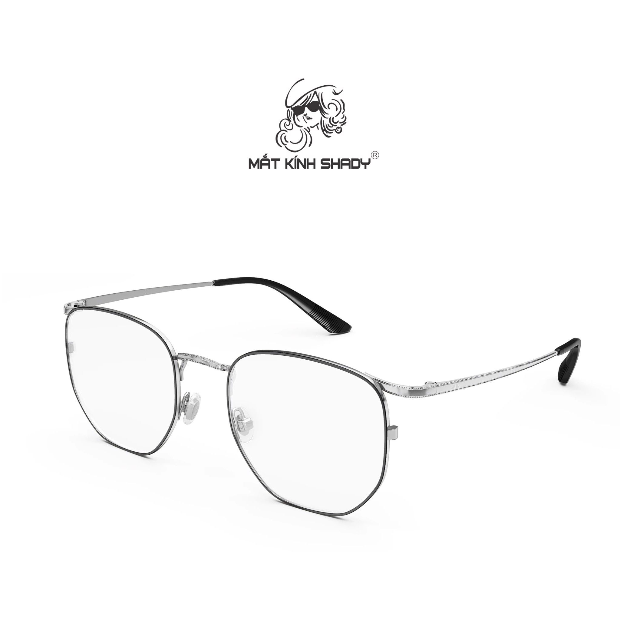 Gọng Kính Cận Chính Hãng Molsion Unisex, Hợp Kim Cao Cấp - MJ7082