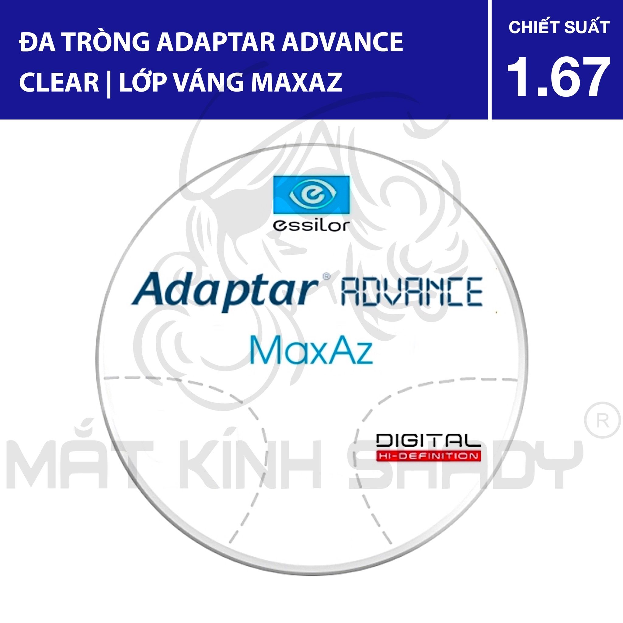 Đa tròng Adaptar Advance Clear 1.67