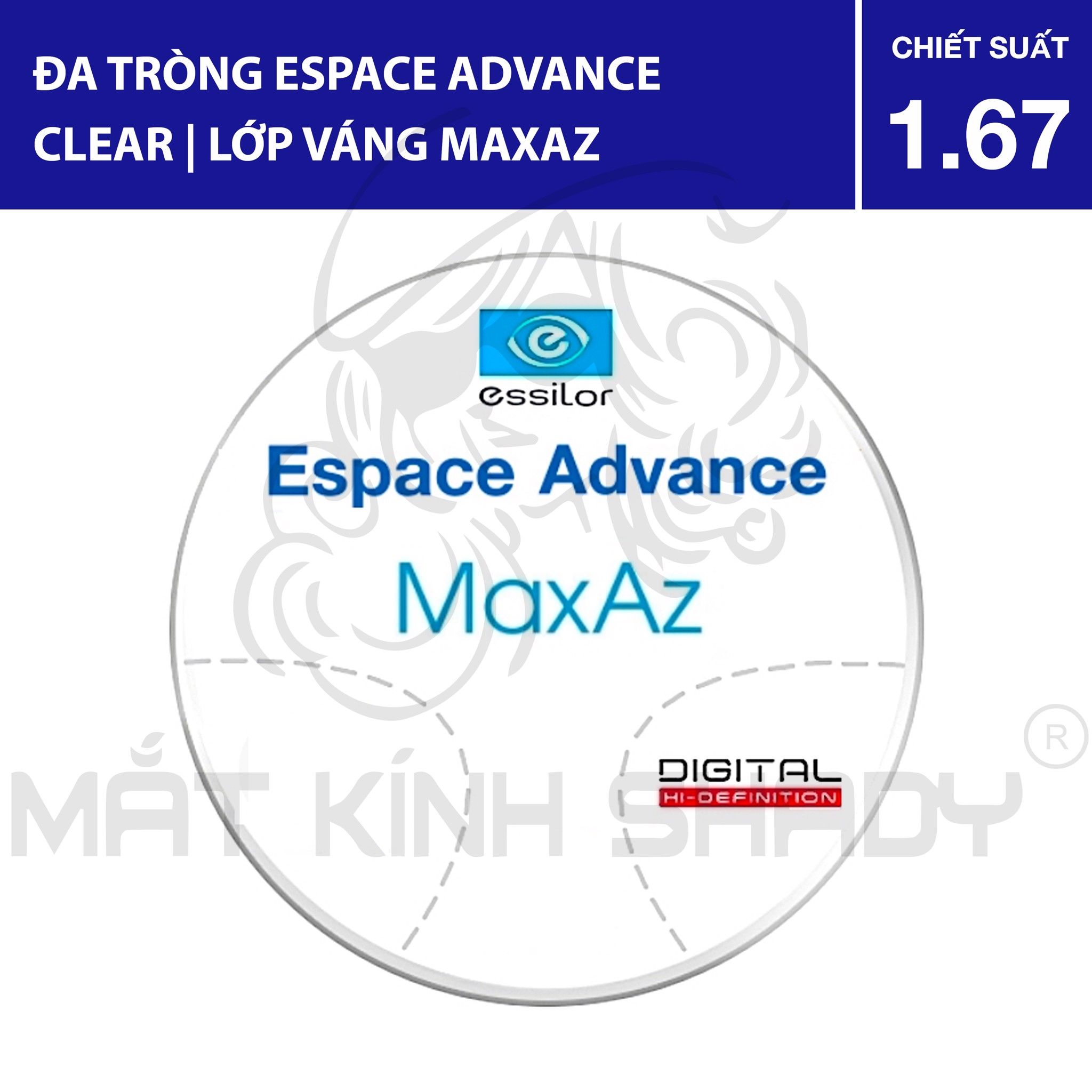 Đa tròng Espace Advance Clear - 1.67