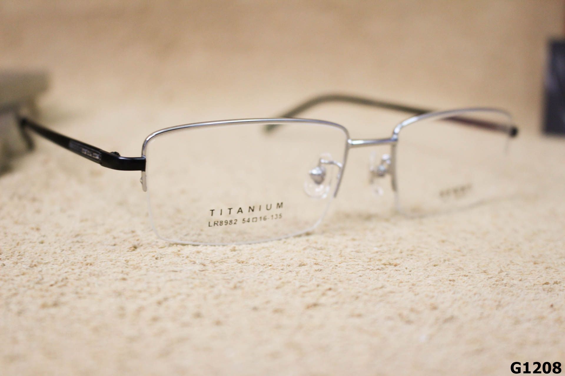 Gọng Kính Cận Nửa Gọng Thời Trang Unisex, Chất Liệu Titanium Cao Cấp - G1208