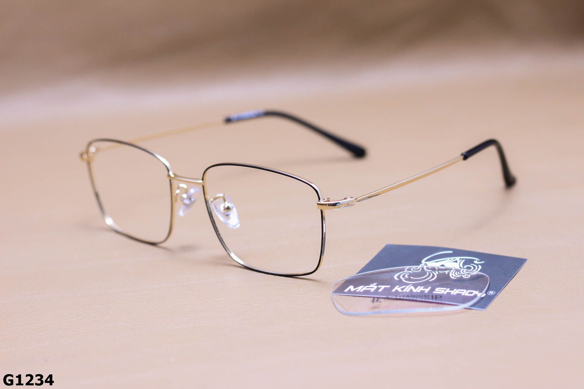 Gọng Kính Cận Titanium Cao Cấp, Dáng Vuông Thời Trang Unisex - G1234