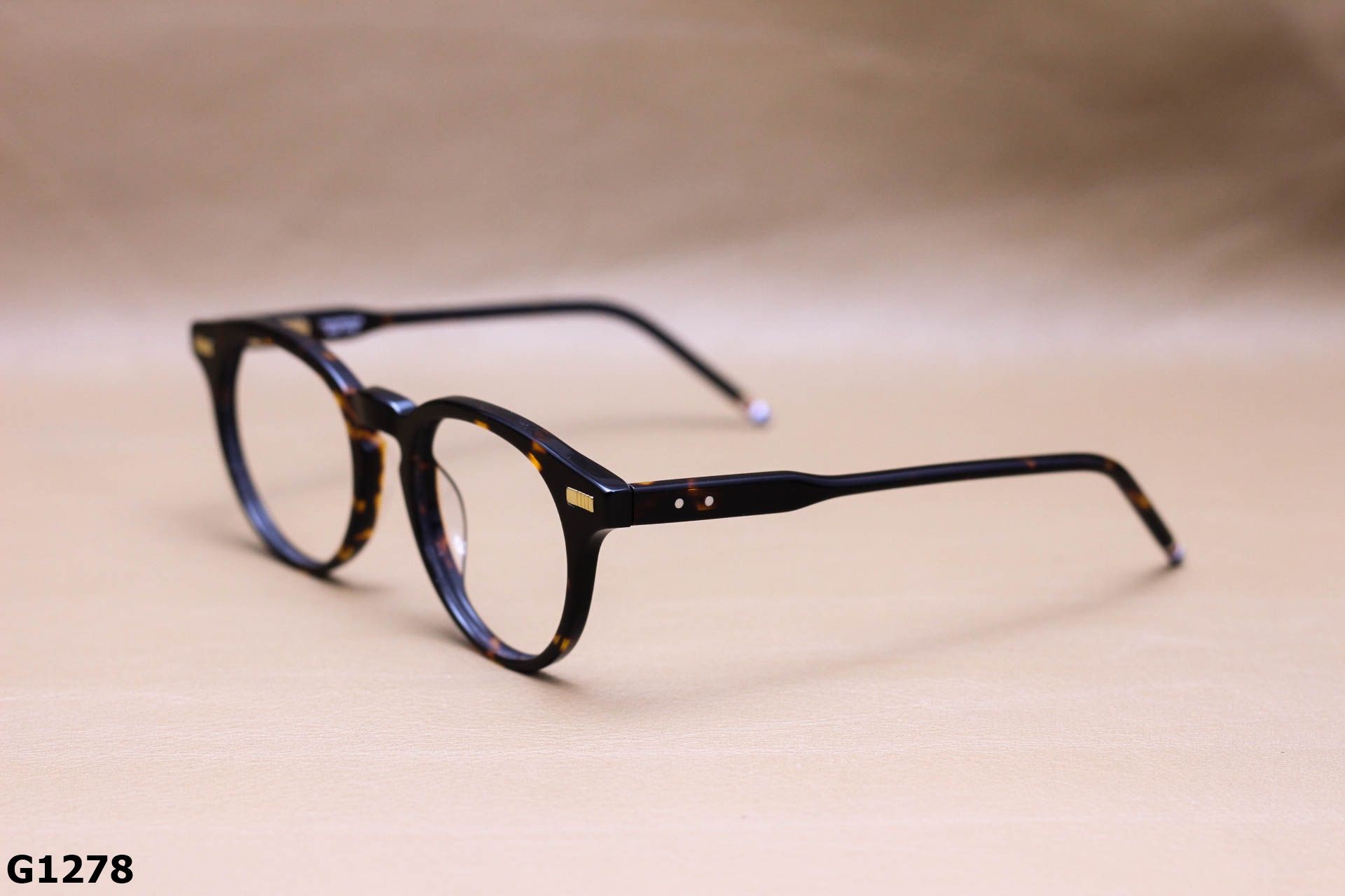 Gọng Kính Cận Tròn Ngố Unisex, Nhựa Acetate Cao Cấp - G1278