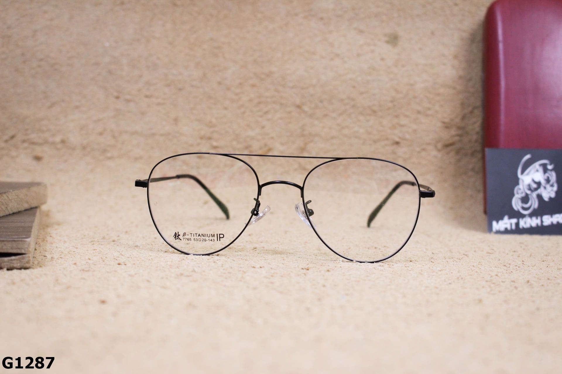 Gọng Kính Cận Thời Trang Unisex, Chất Liệu Titanium Cao Cấp Thanh Mảnh - G1287