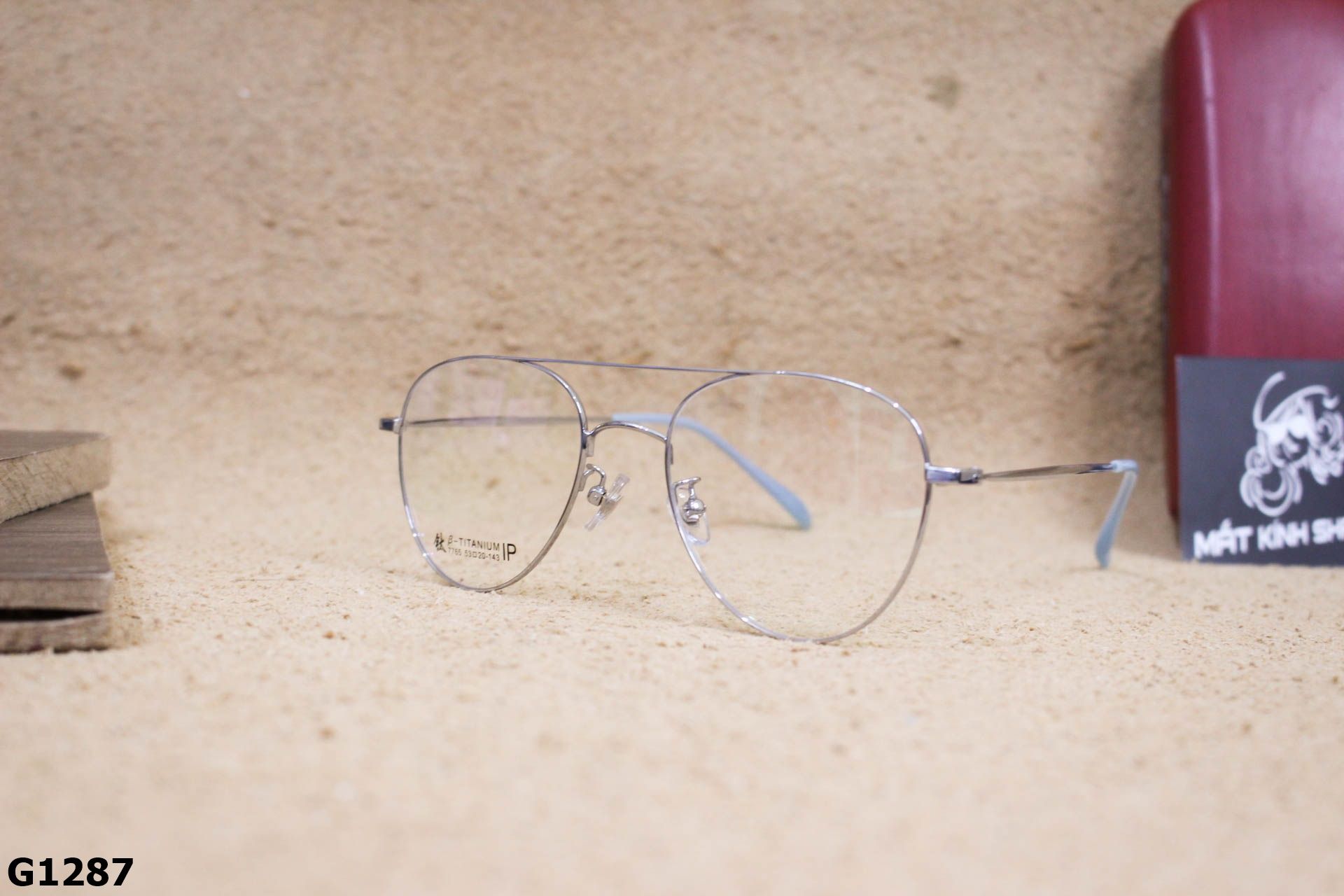 Gọng Kính Cận Thời Trang Unisex, Chất Liệu Titanium Cao Cấp Thanh Mảnh - G1287