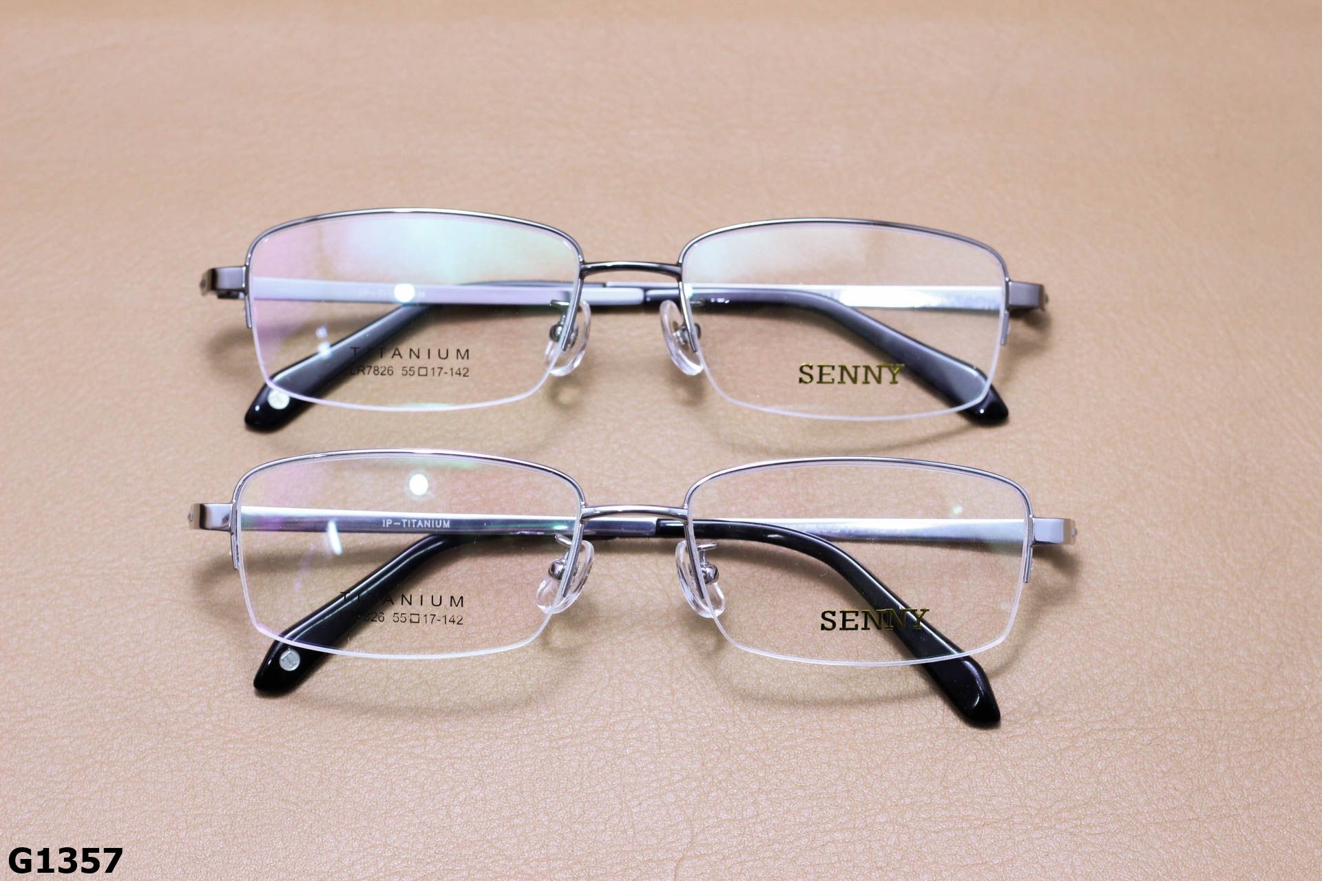 Gọng Kính Cận Titanium Cao Cấp Nửa Viền Thời Trang Unisex - G1357