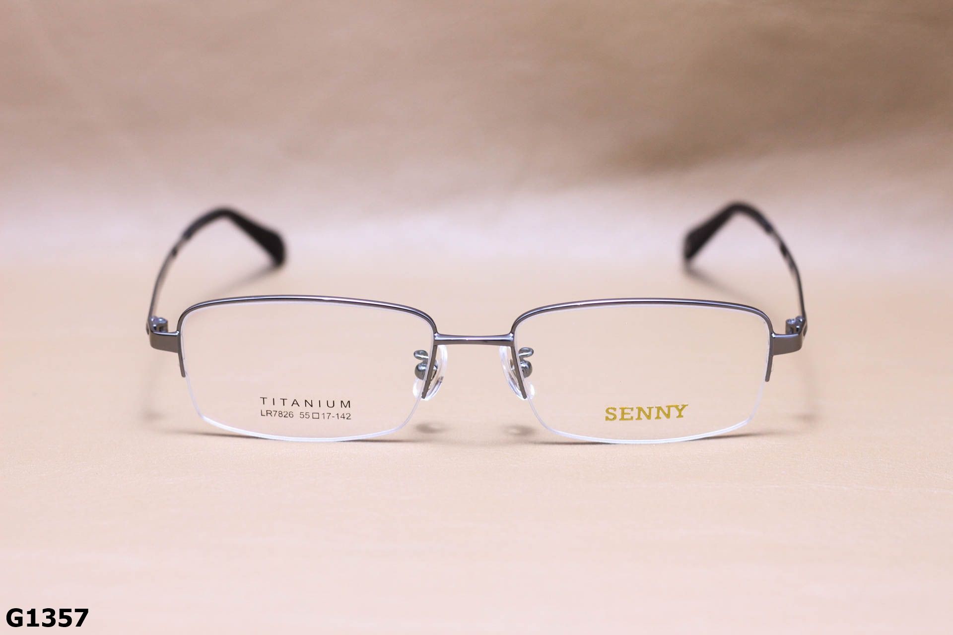 Gọng Kính Cận Titanium Cao Cấp Nửa Viền Thời Trang Unisex - G1357