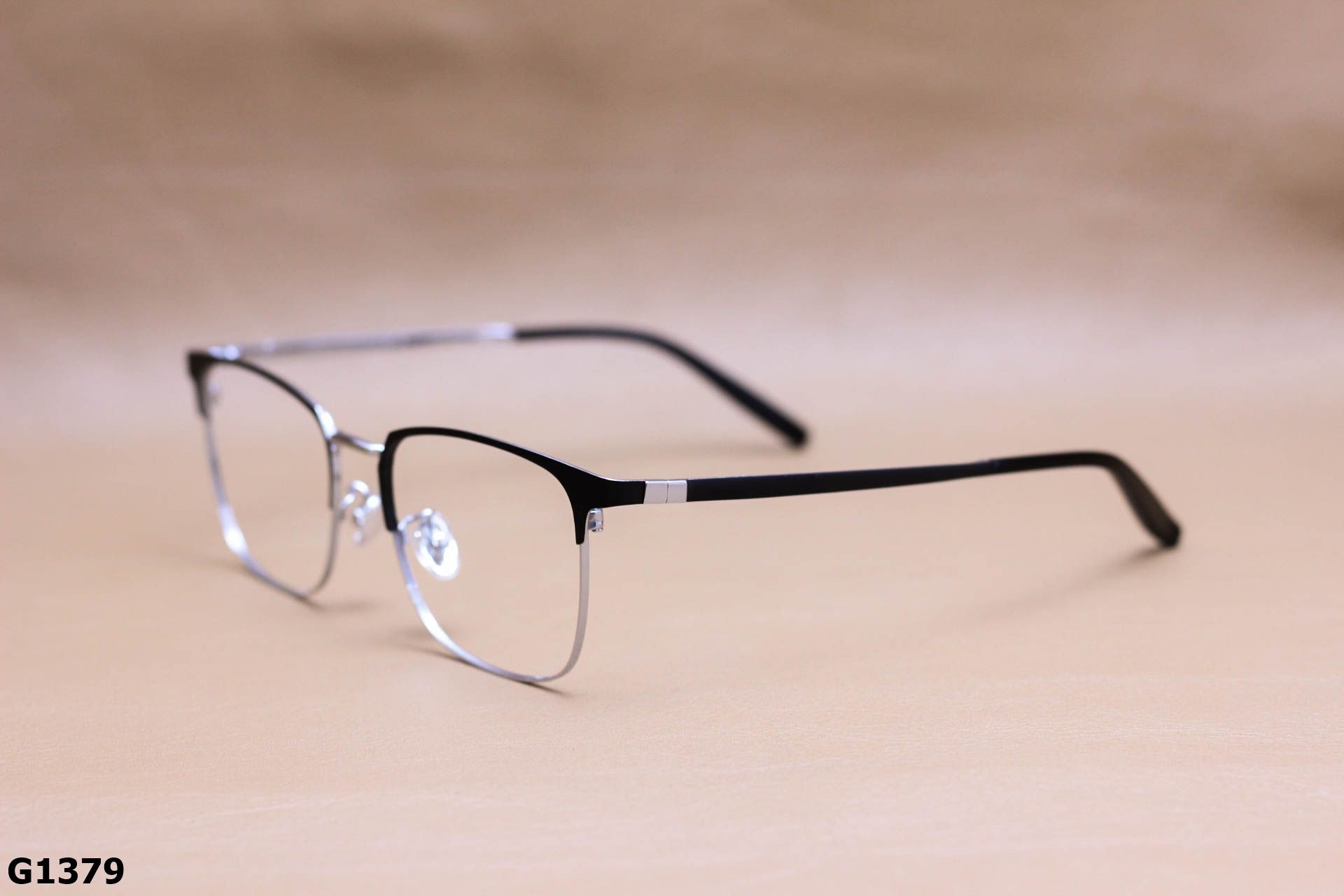 Gọng Kính Cận Titianium Cao Cấp, Thời Trang Nửa Gọng Unisex - G1379