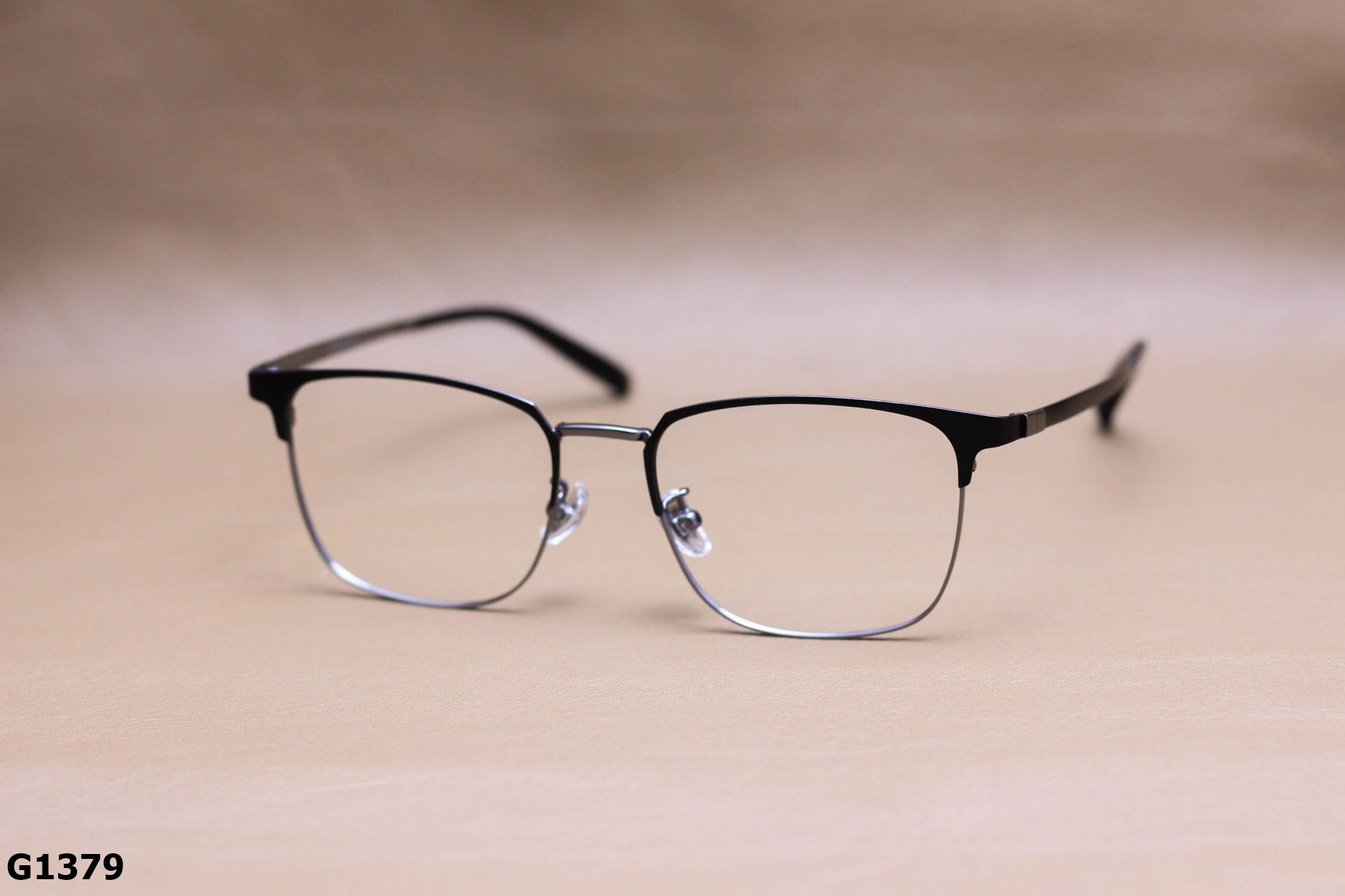 Gọng Kính Cận Titianium Cao Cấp, Thời Trang Nửa Gọng Unisex - G1379