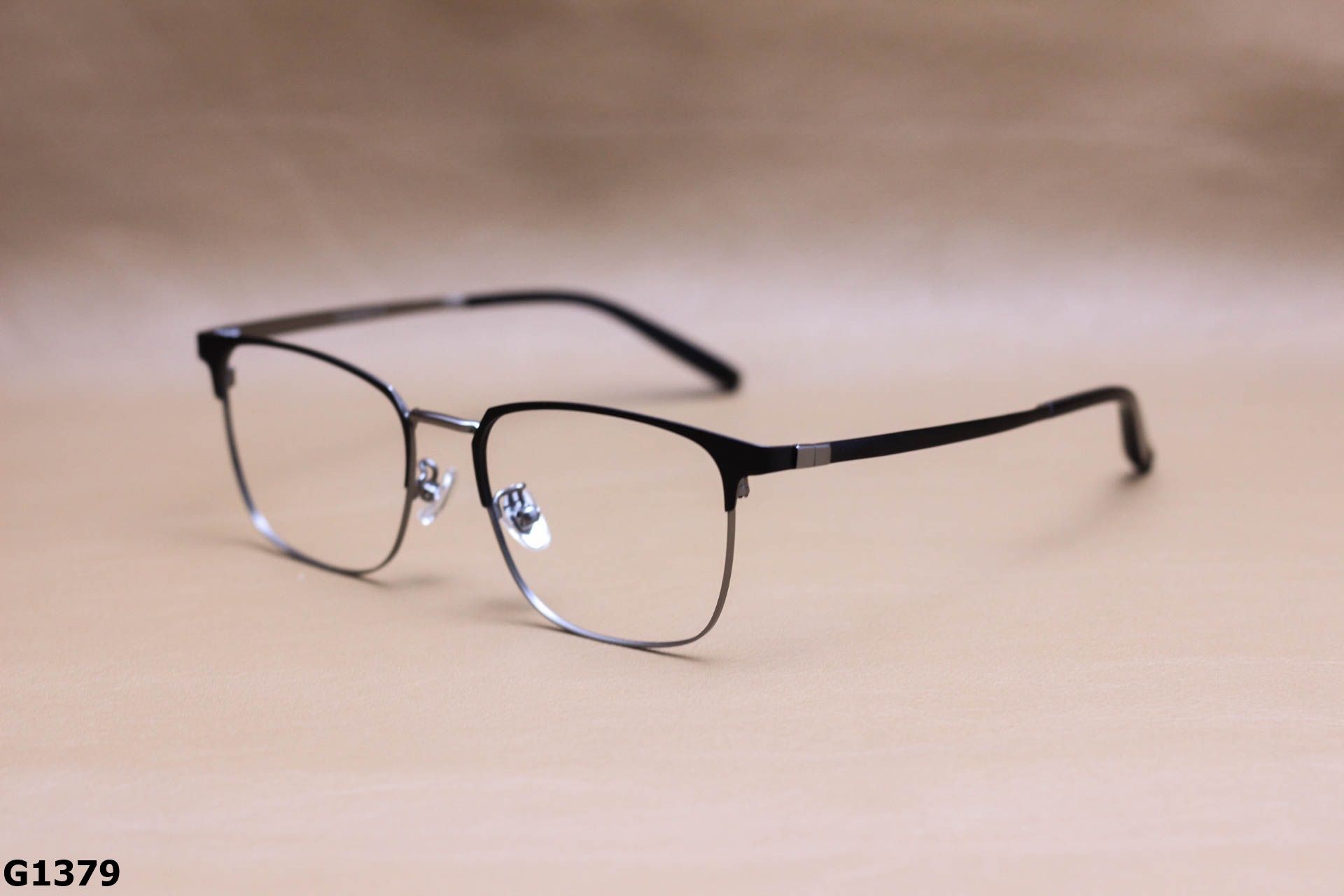 Gọng Kính Cận Titianium Cao Cấp, Thời Trang Nửa Gọng Unisex - G1379
