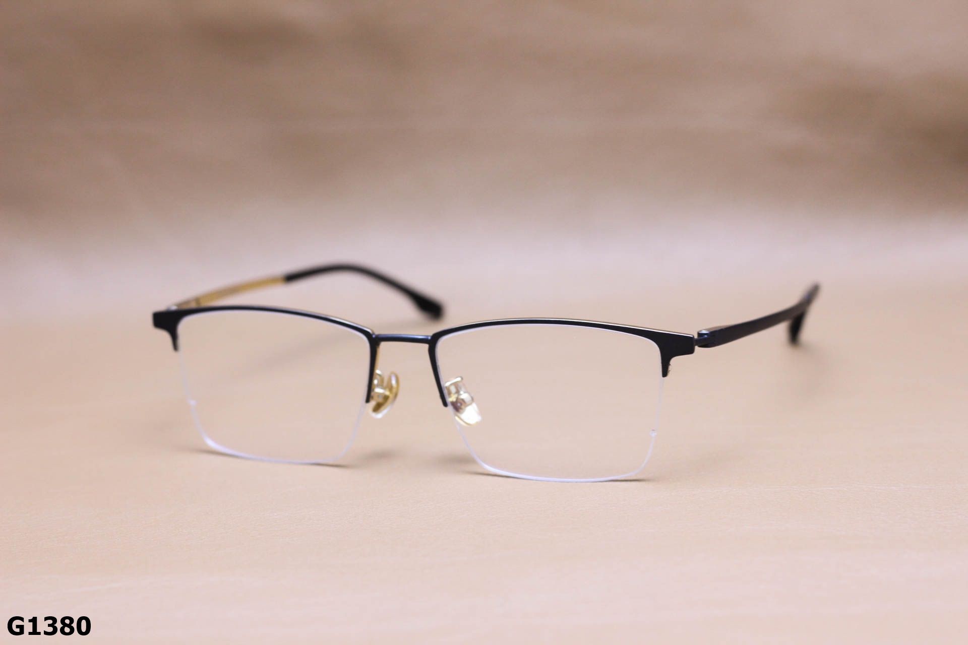 Gọng Kính Cận Titianium Cao Cấp, Thời Trang Nửa Gọng Unisex - G1380
