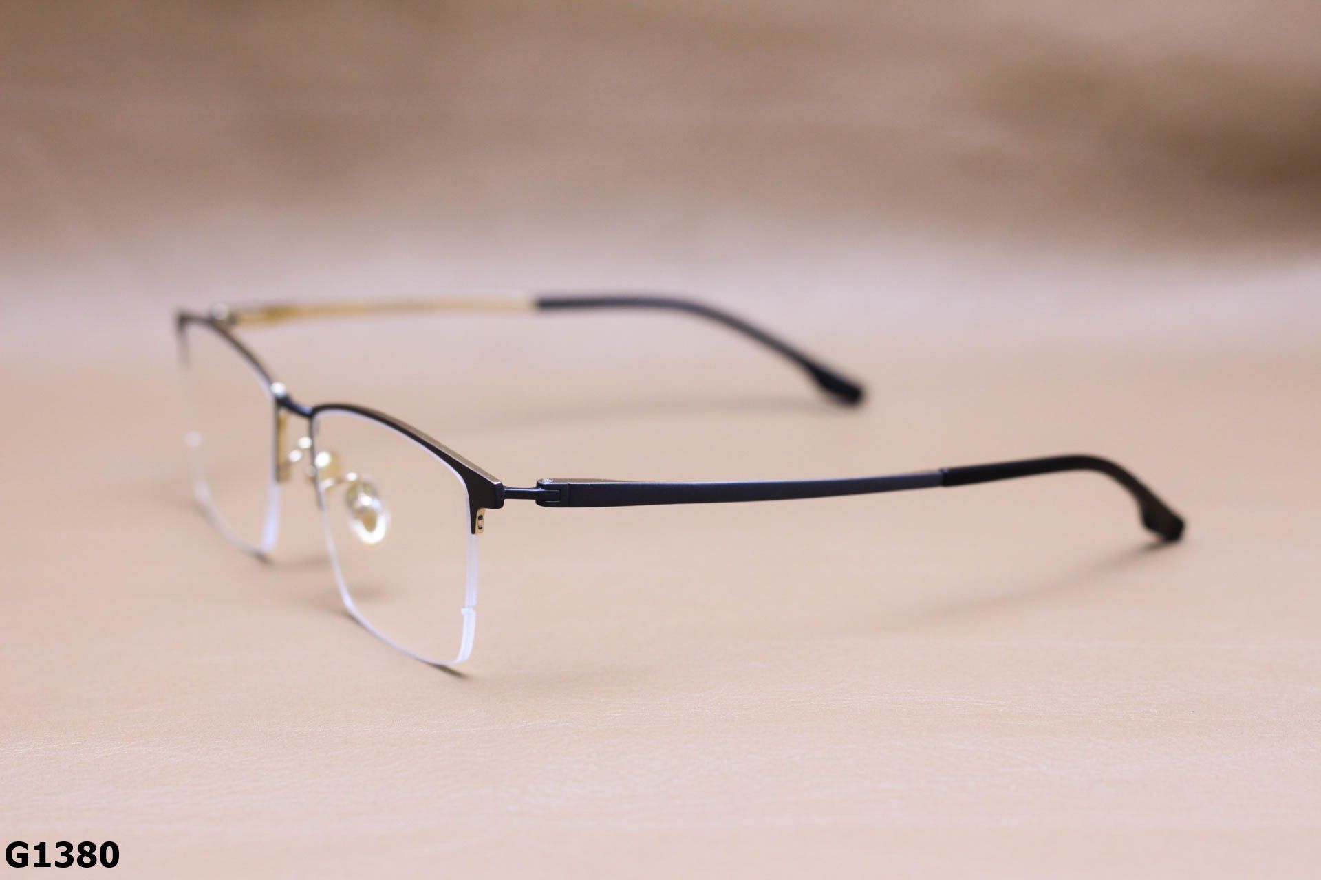 Gọng Kính Cận Titianium Cao Cấp, Thời Trang Nửa Gọng Unisex - G1380