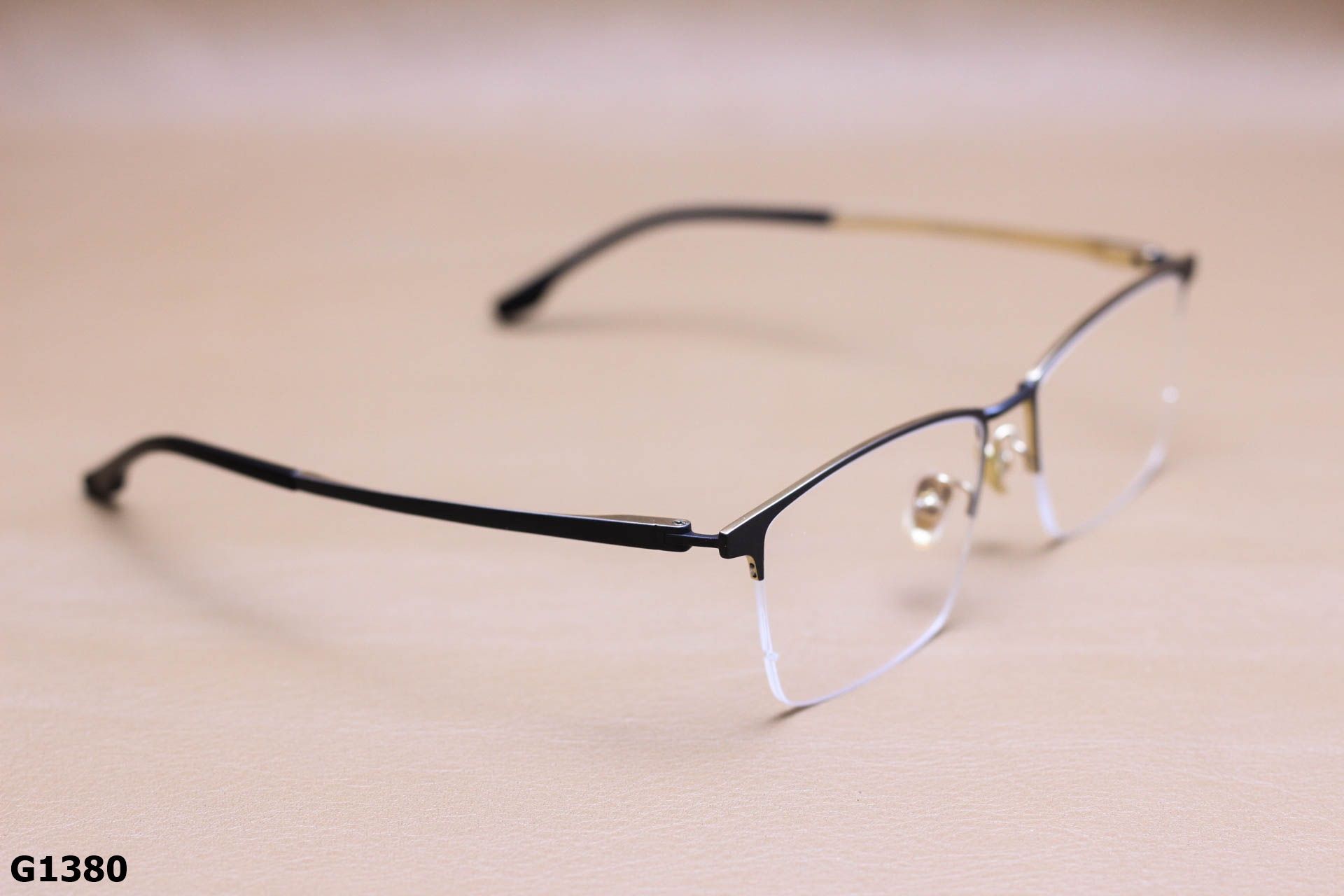 Gọng Kính Cận Titianium Cao Cấp, Thời Trang Nửa Gọng Unisex - G1380