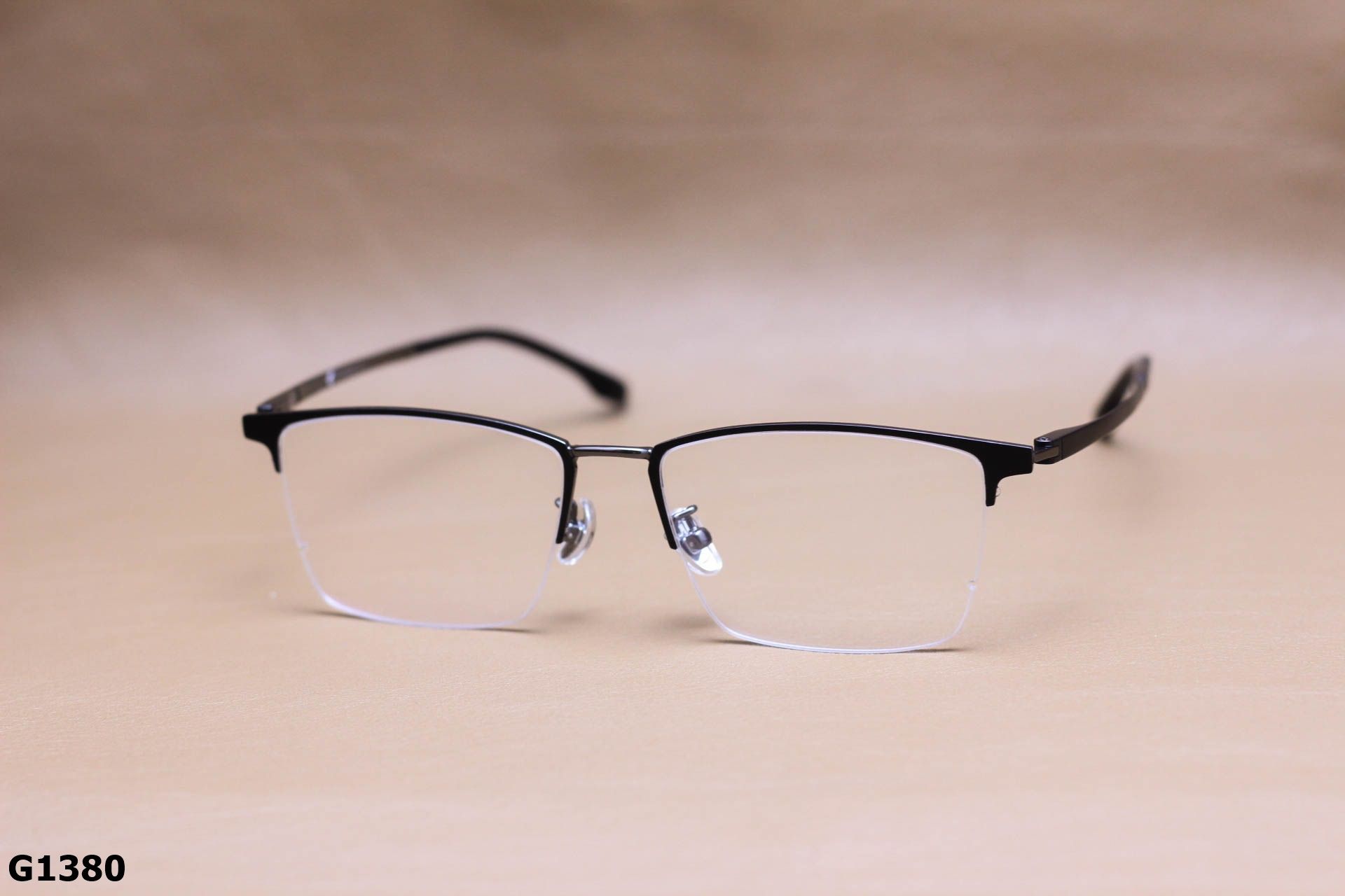 Gọng Kính Cận Titianium Cao Cấp, Thời Trang Nửa Gọng Unisex - G1380