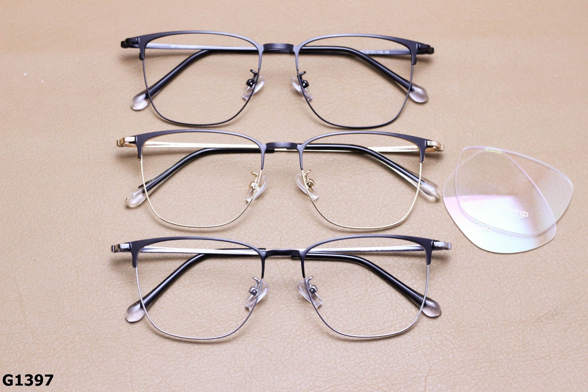 Gọng Kính Cận Titanium Cao Cấp, Dáng Vuông Unisex - G1397