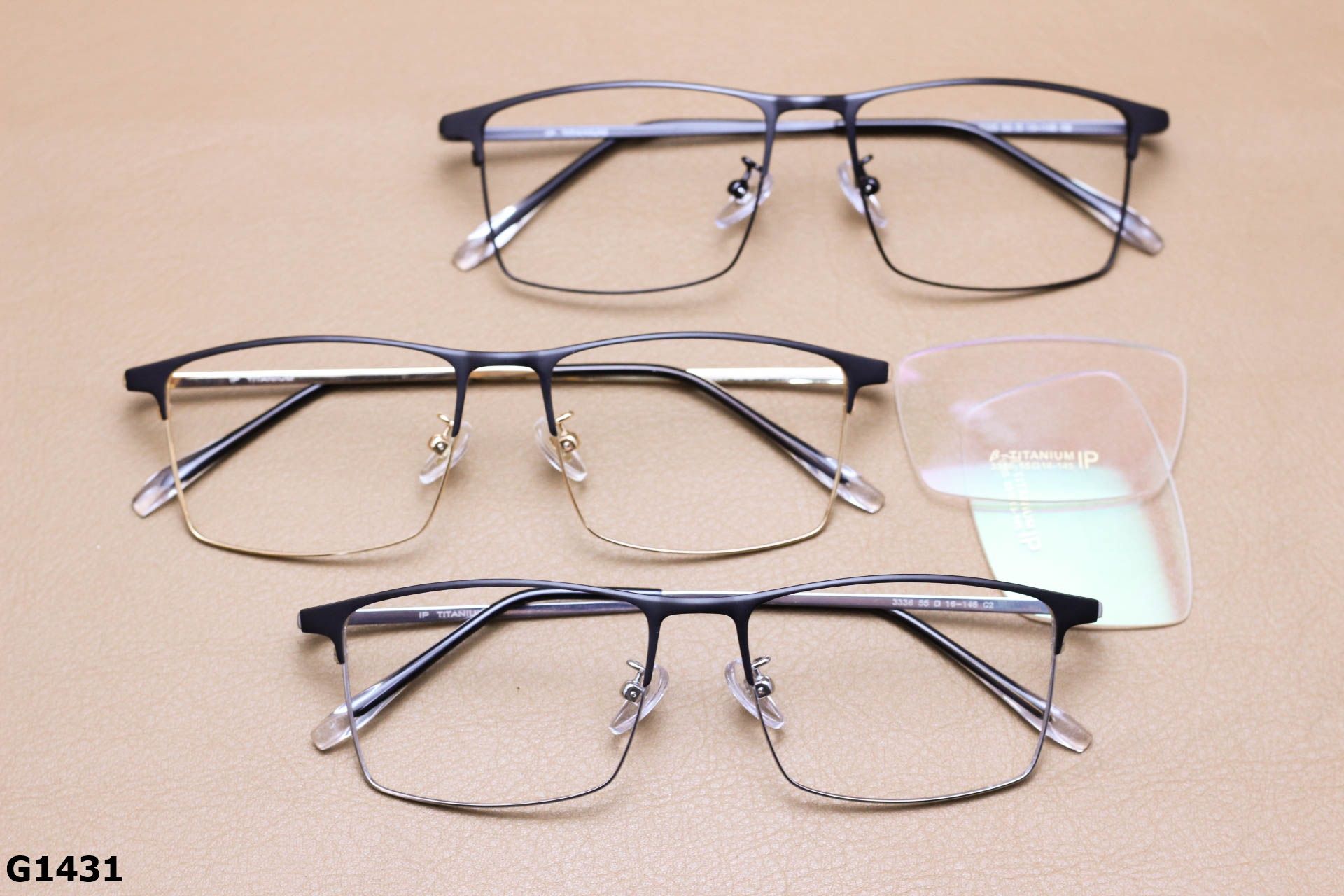 Gọng Kính Cận Titanium Cao Cấp, Dáng Vuông Unisex - G1431