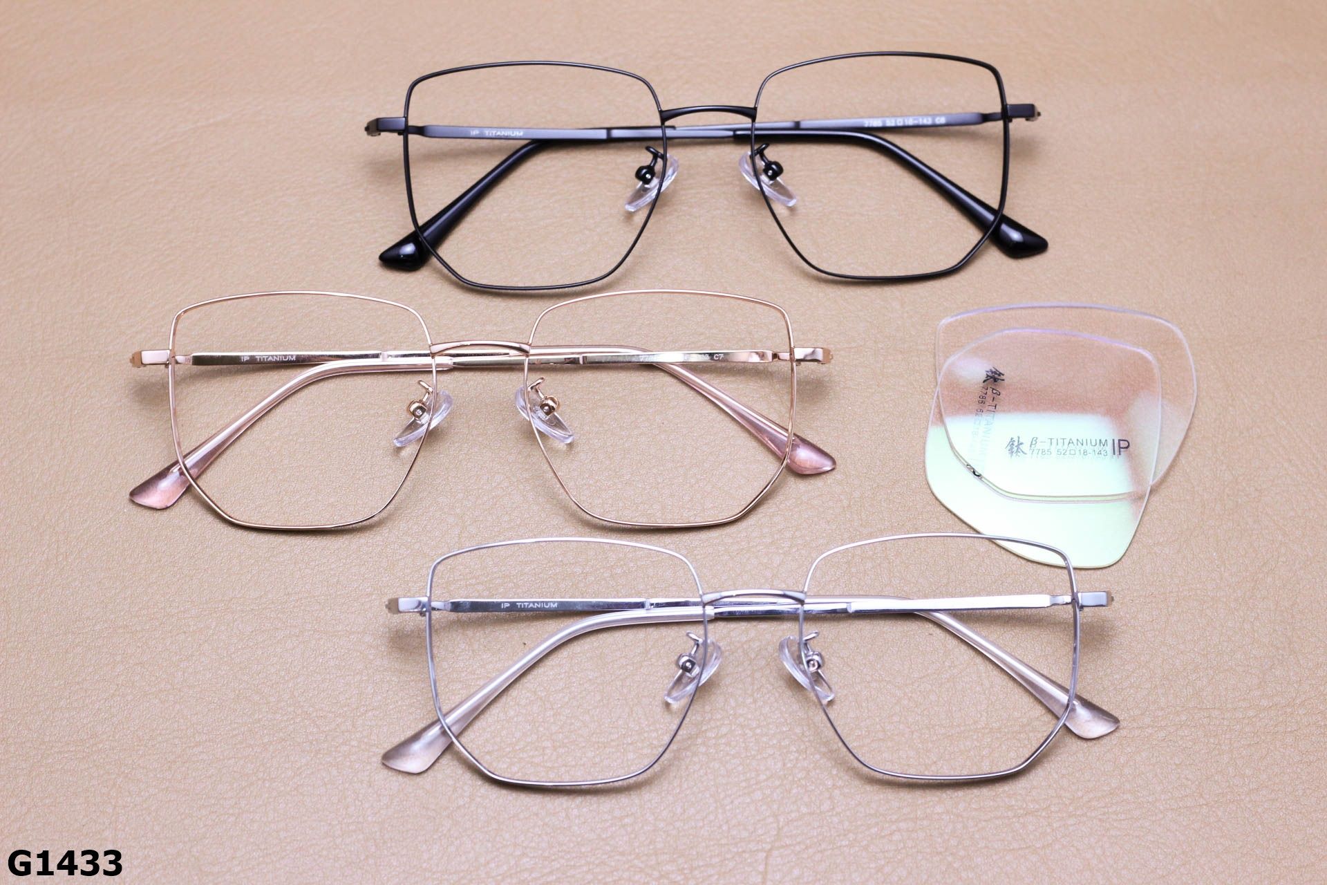 Gọng Kính Cận Titanium Vuông To Thời Trang Cao Cấp Unisex - G1433