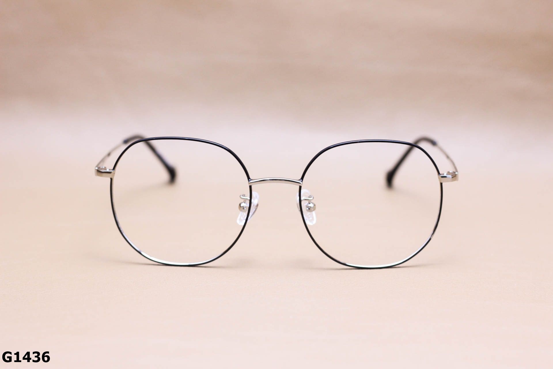 Gọng Kính Cận Tròn Ngố Thời Trang Unisex, Hợp Kim Thanh Mảnh - G1436