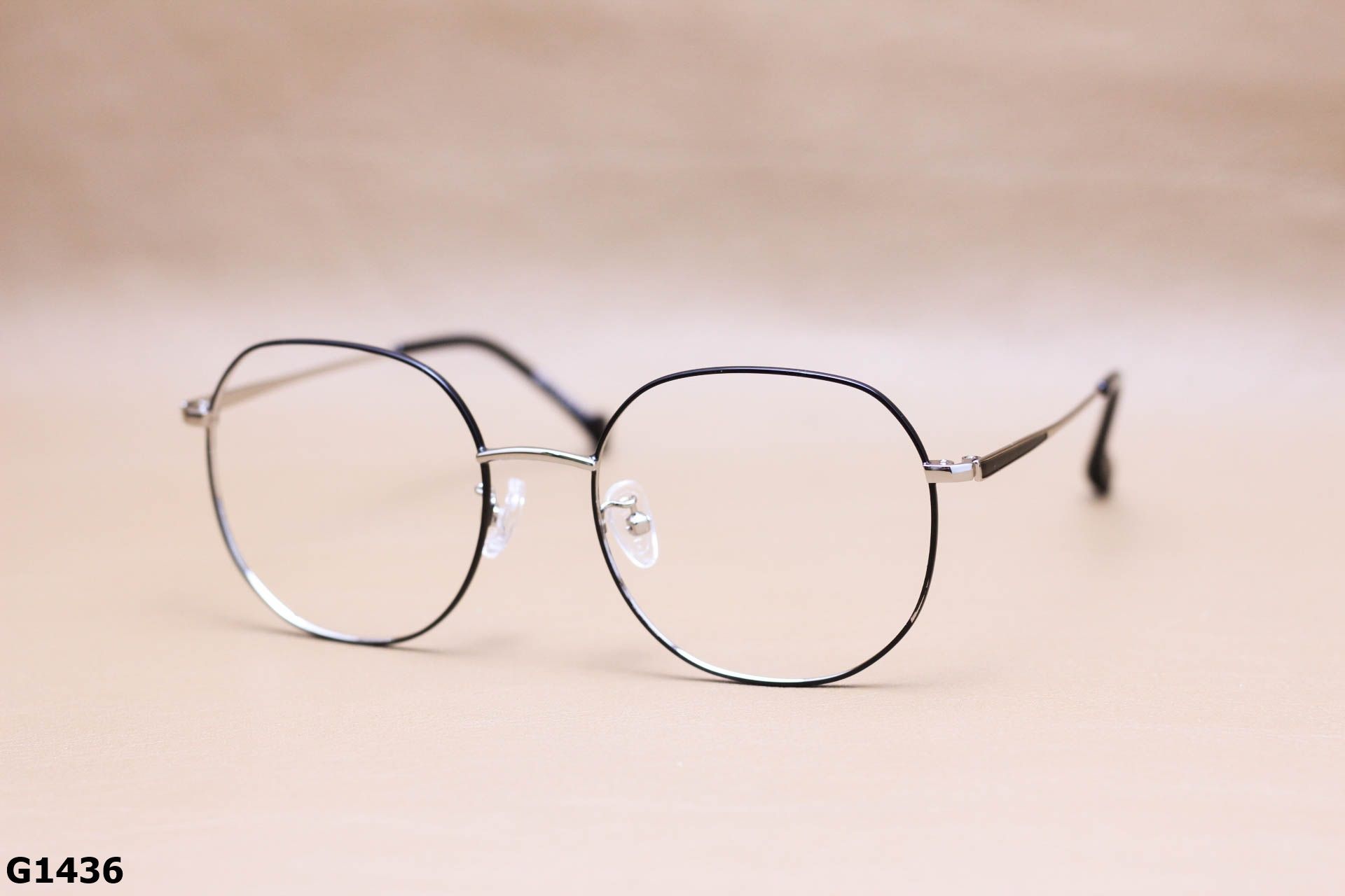 Gọng Kính Cận Tròn Ngố Thời Trang Unisex, Hợp Kim Thanh Mảnh - G1436