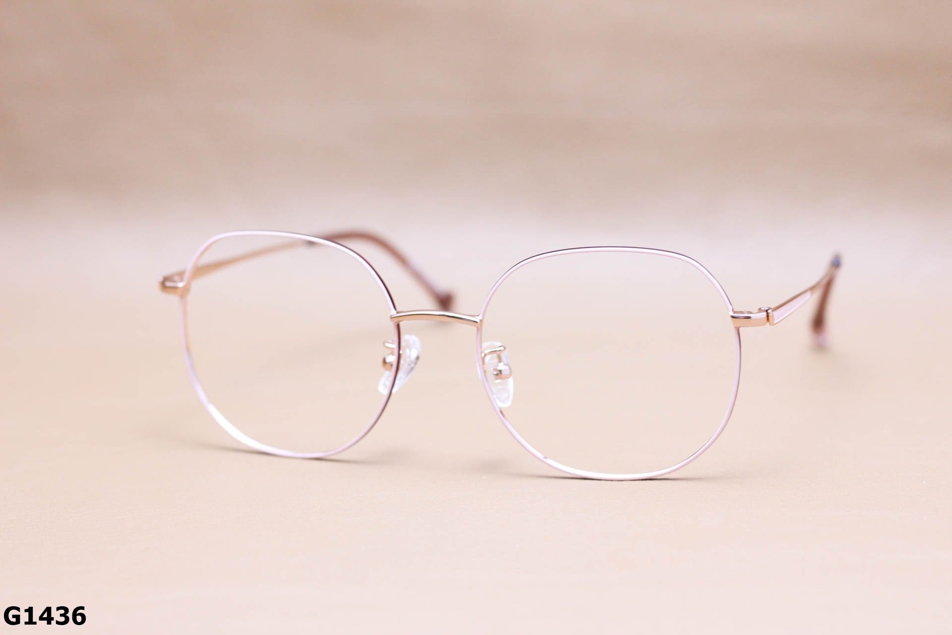Gọng Kính Cận Tròn Ngố Thời Trang Unisex, Hợp Kim Thanh Mảnh - G1436