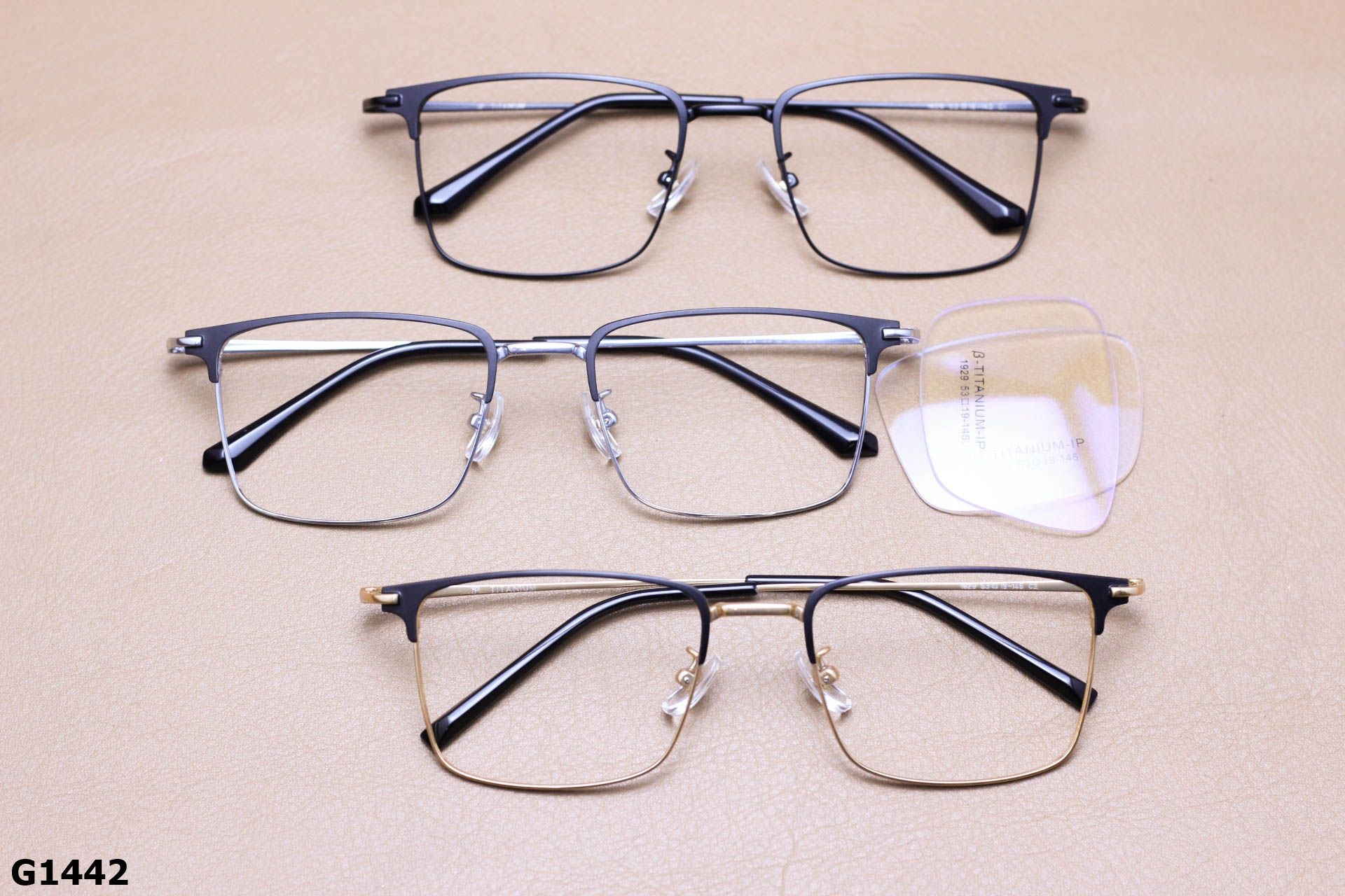 Gọng Kính Cận Titanium Cao Cấp, Dáng Vuông Unisex - G1442