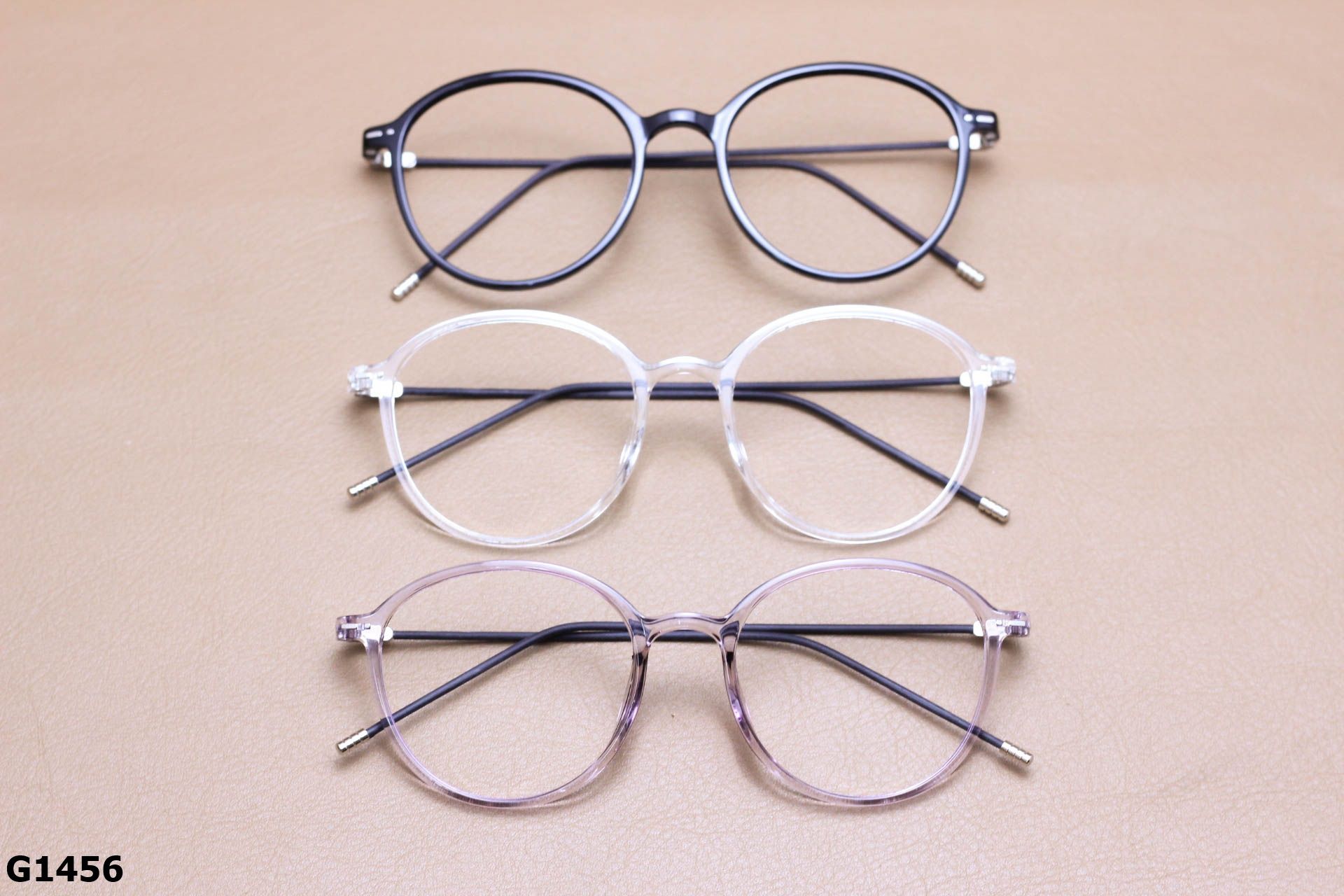 Gọng Kính Cận Thời Trang Unisex Nhựa Dẻo TR90, Dáng Tròn Mảnh - G1456