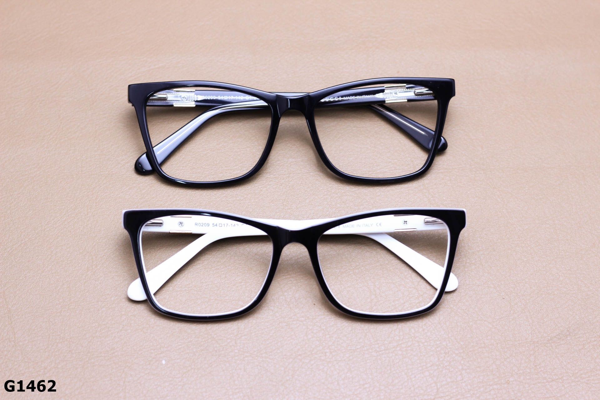 Gọng Kính Cận Vuông Mắt Mèo Thời Trang Unisex, Nhựa Acetate Nguyên Khối - G1462