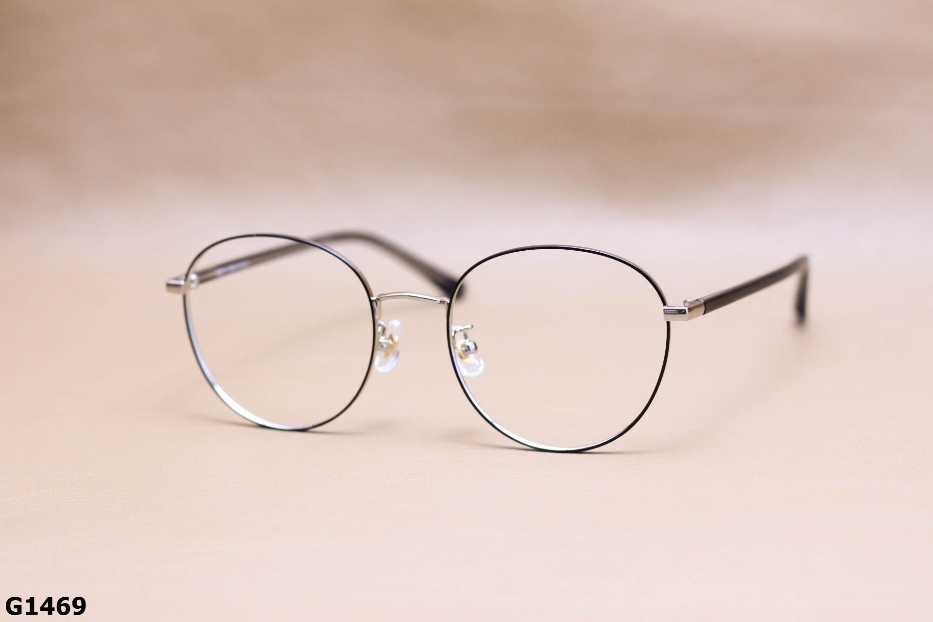 Gọng Kính Cận Tròn Ngố Thời Trang Unisex, Hợp Kim Thanh Mảnh - G1469