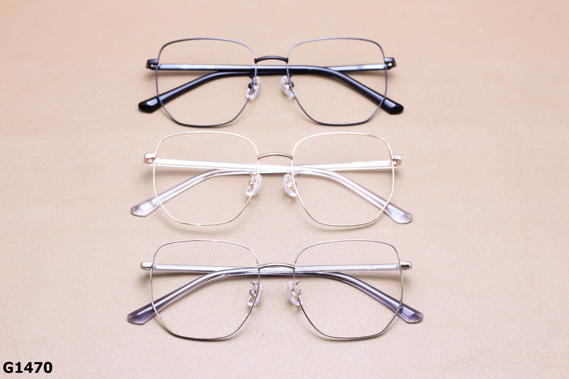 Gọng Kính Cận Tròn Ngố Thời Trang Unisex, Hợp Kim Thanh Mảnh - G1470