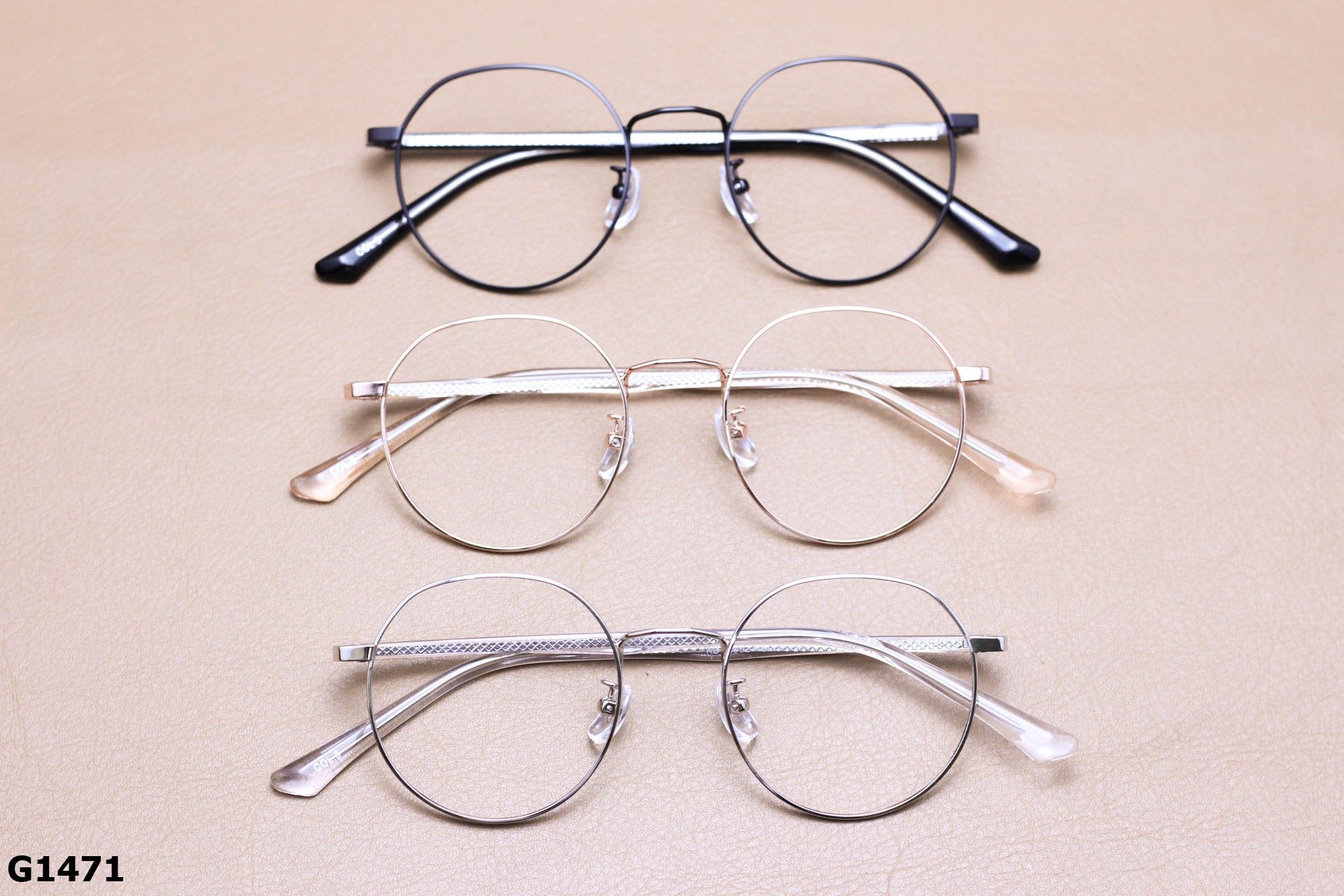 Gọng Kính Cận Tròn Ngố Thời Trang Unisex, Titanium Cao Cấp Thanh Mảnh - G1471