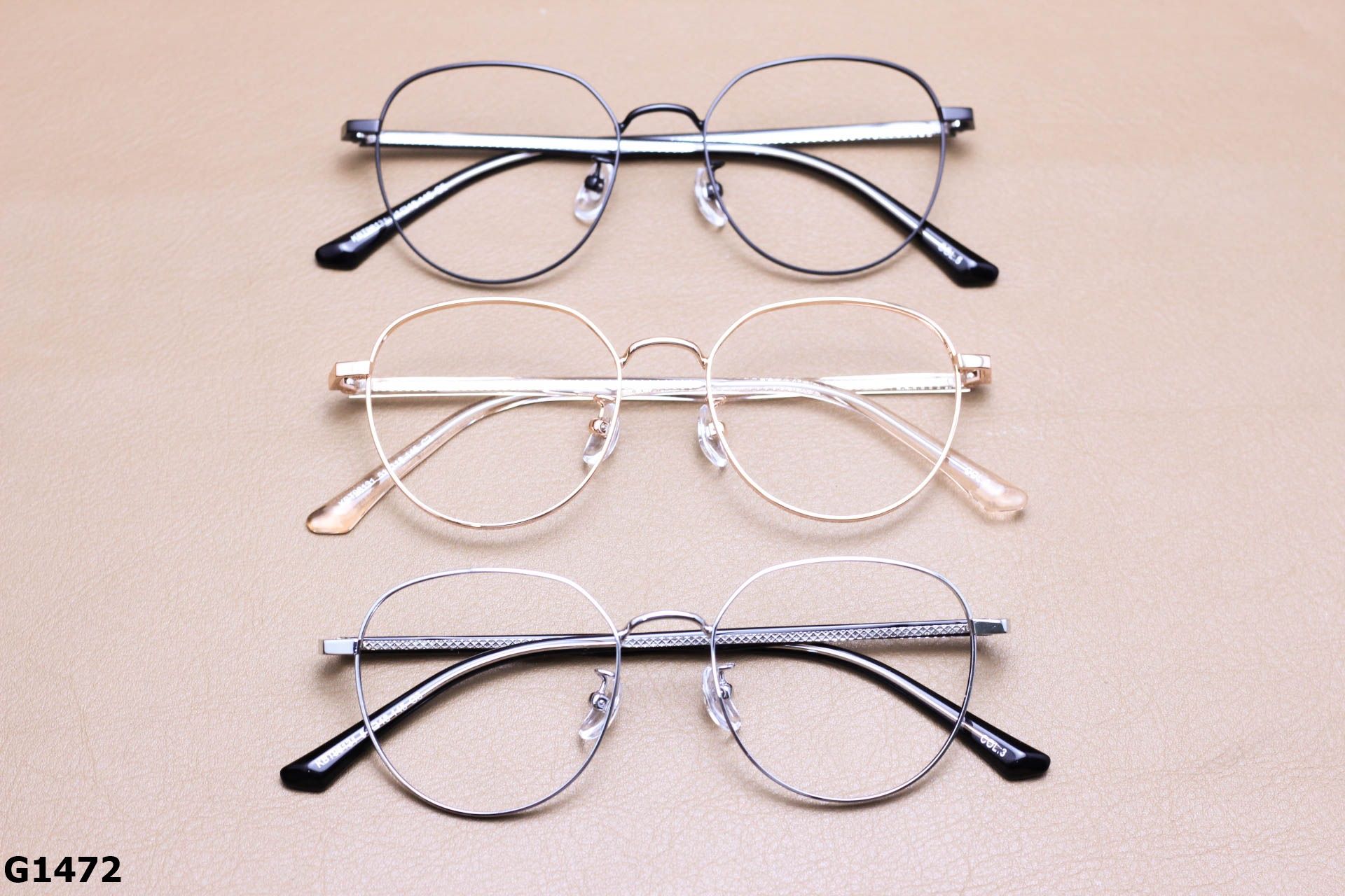 Gọng Kính Cận Tròn Ngố Thời Trang Unisex, Titanium Cao Cấp Thanh Mảnh - G1472
