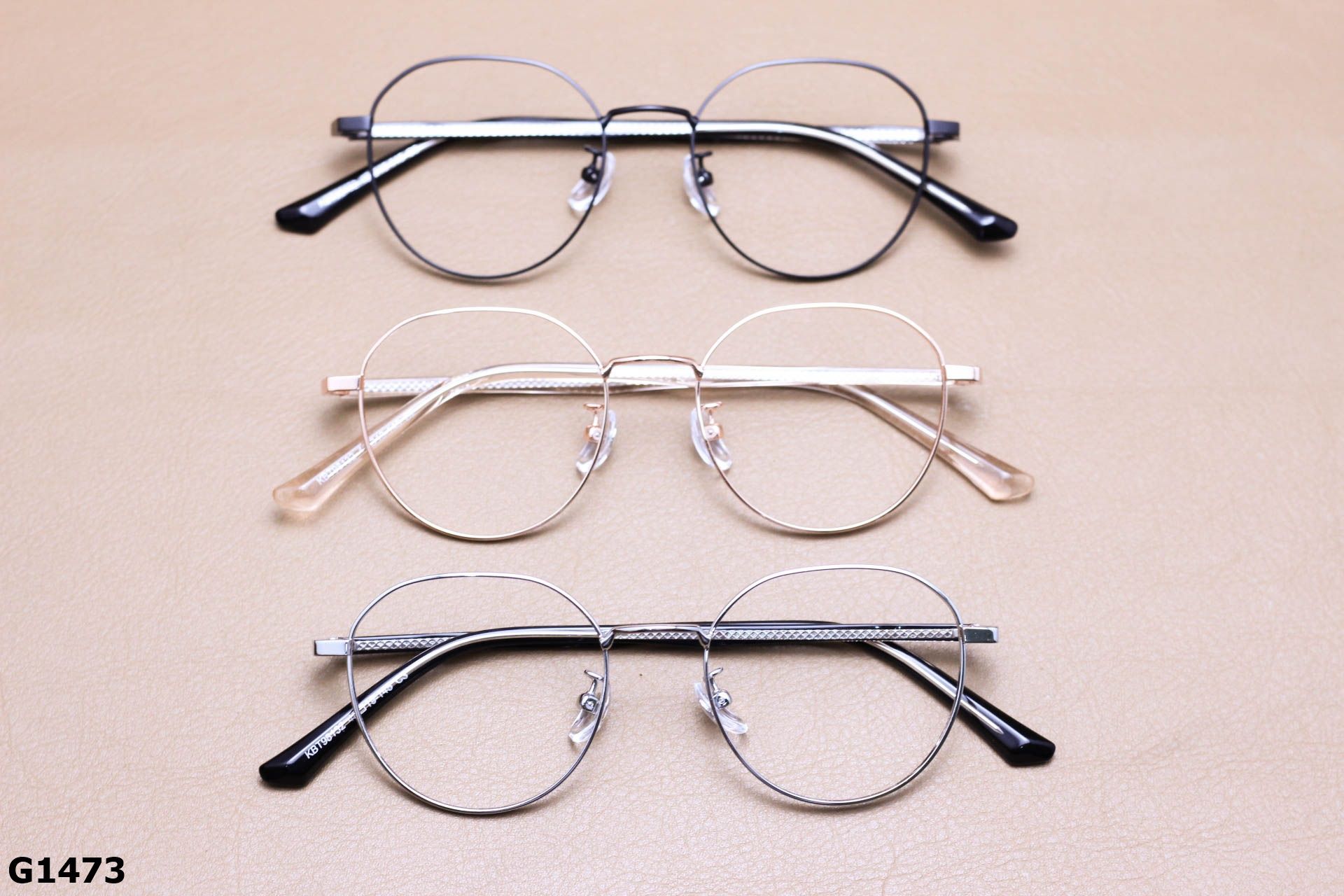 Gọng Kính Cận Tròn Ngố Thời Trang Unisex, Titanium Cao Cấp Thanh Mảnh - G1473