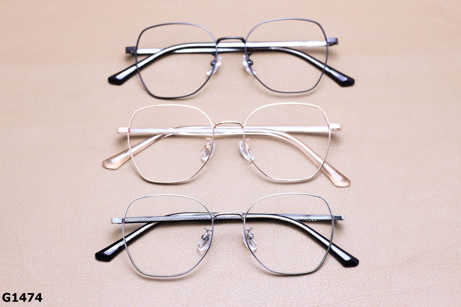 Gọng Kính Cận Lục Giác Thời Trang Unisex, Titanium Cao Cấp Thanh Mảnh - G1474