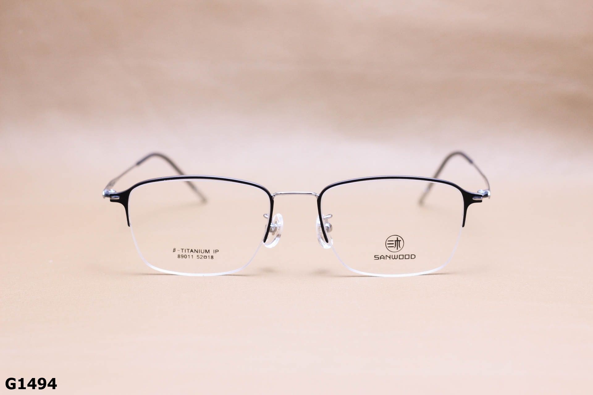 Gọng Kính Cận B-Titanium Cao Cấp, Nửa Viền Thời Trang Unisex - G1494