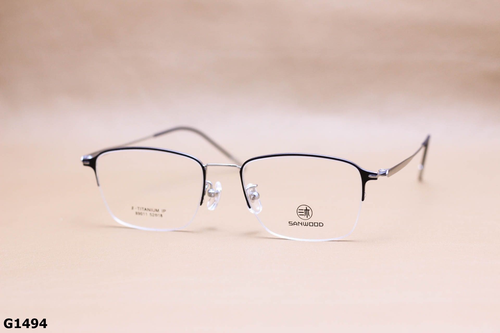 Gọng Kính Cận B-Titanium Cao Cấp, Nửa Viền Thời Trang Unisex - G1494