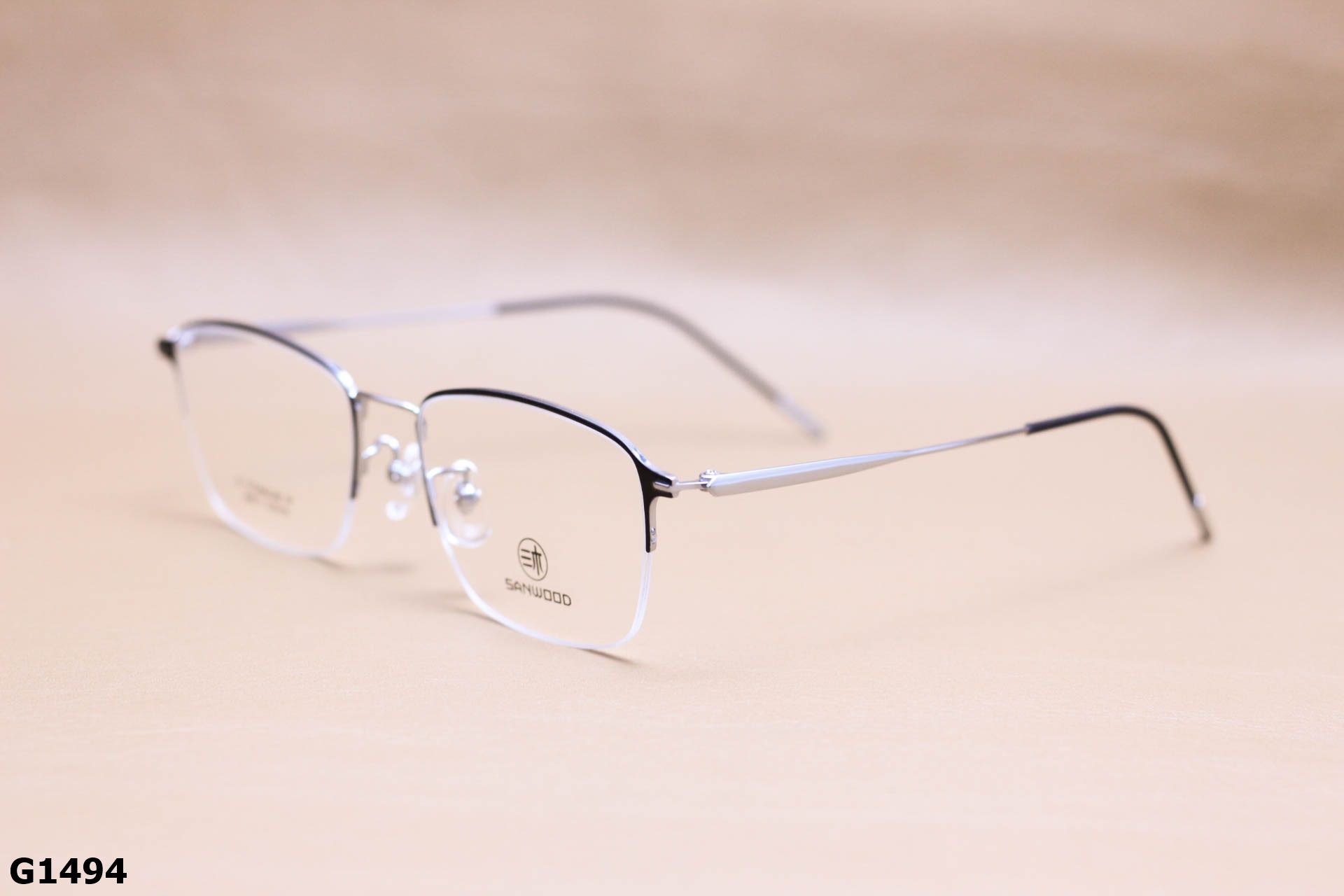 Gọng Kính Cận B-Titanium Cao Cấp, Nửa Viền Thời Trang Unisex - G1494
