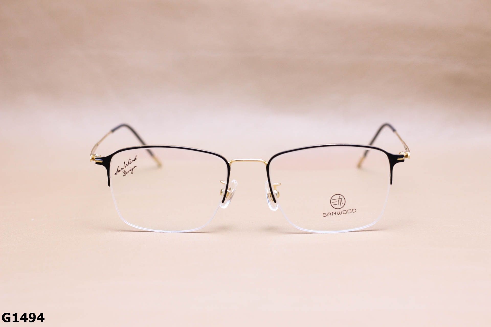Gọng Kính Cận B-Titanium Cao Cấp, Nửa Viền Thời Trang Unisex - G1494
