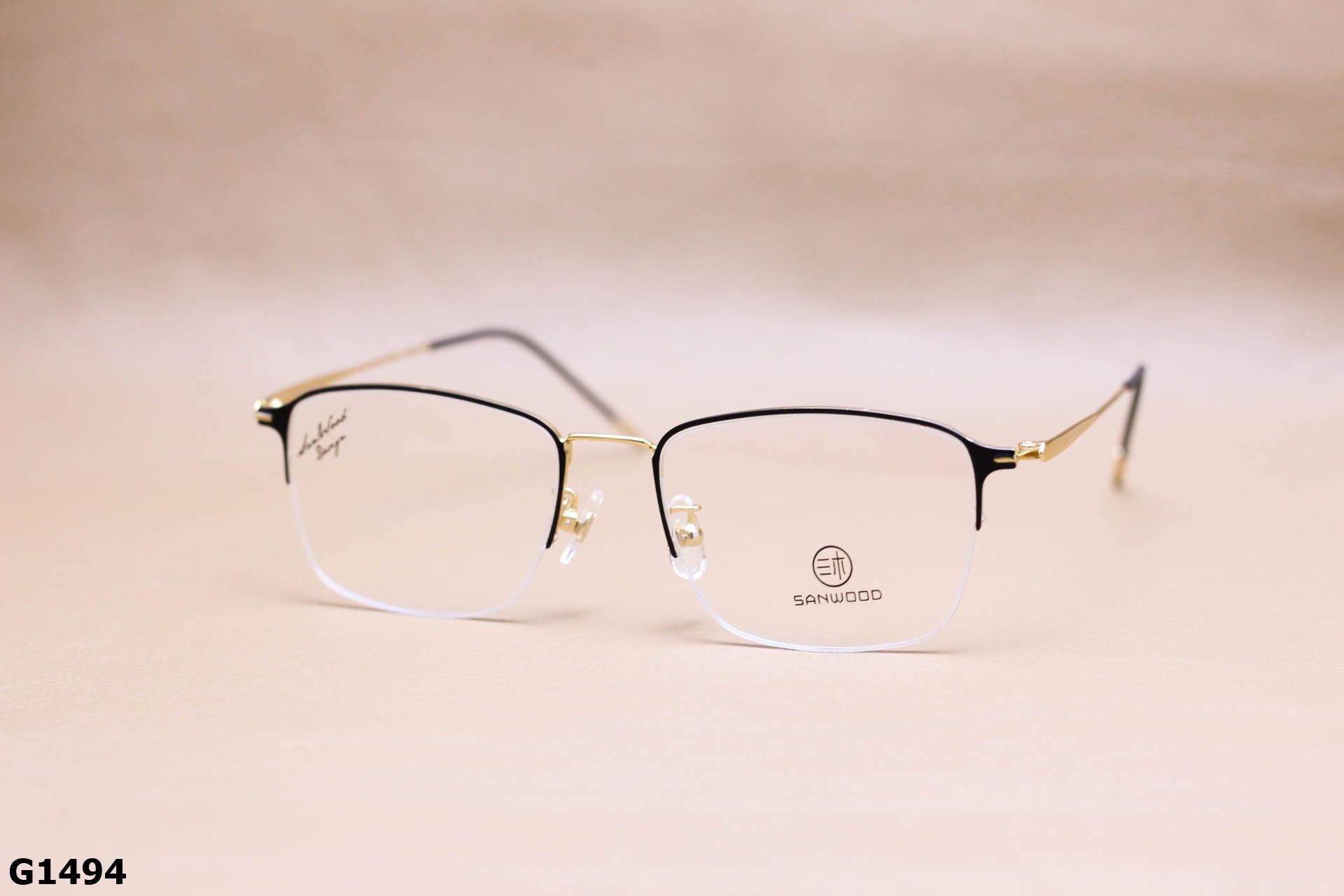 Gọng Kính Cận B-Titanium Cao Cấp, Nửa Viền Thời Trang Unisex - G1494