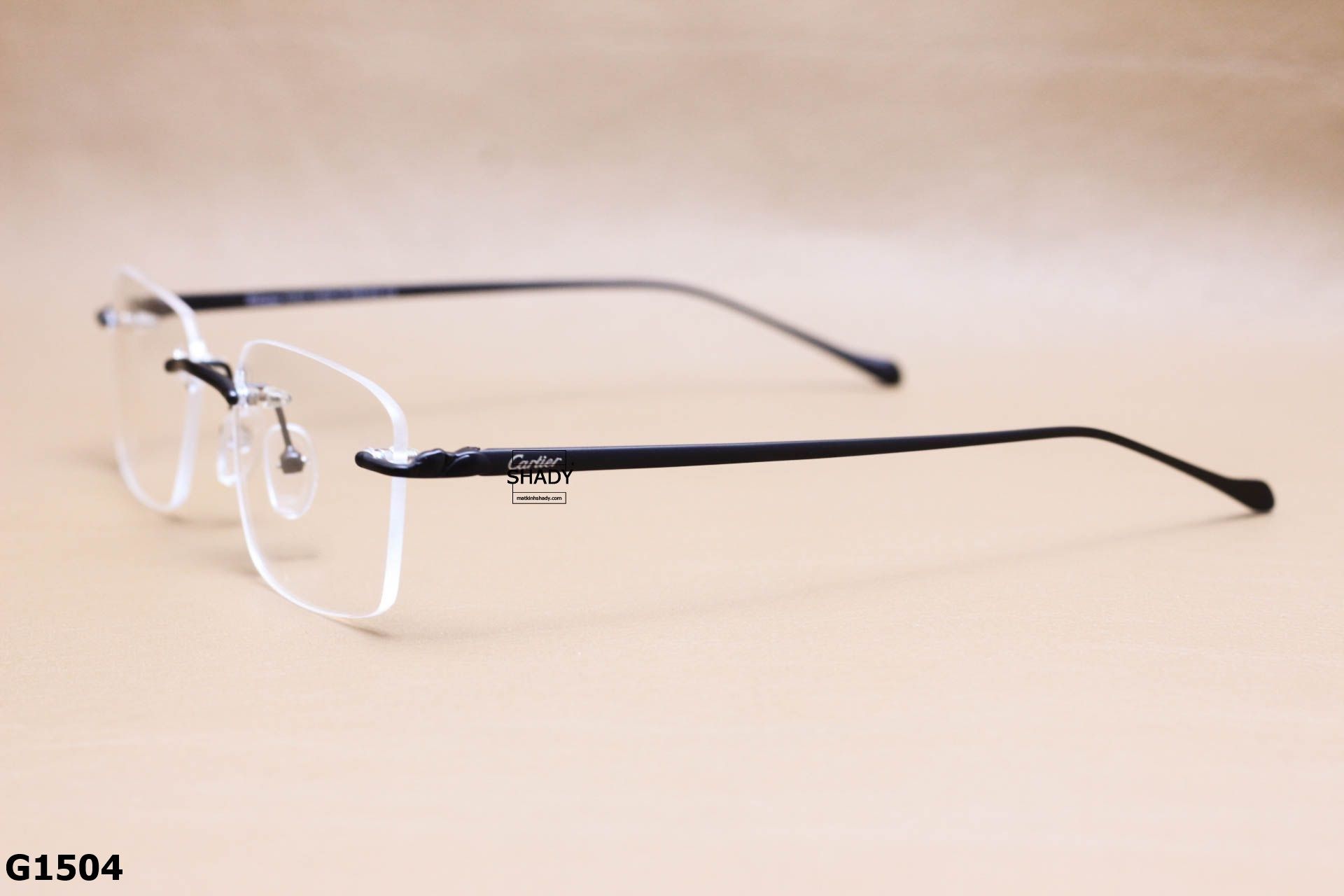 Gọng Kính Cận Thép Không Gỉ, Dáng Không Viền Unisex - G1504