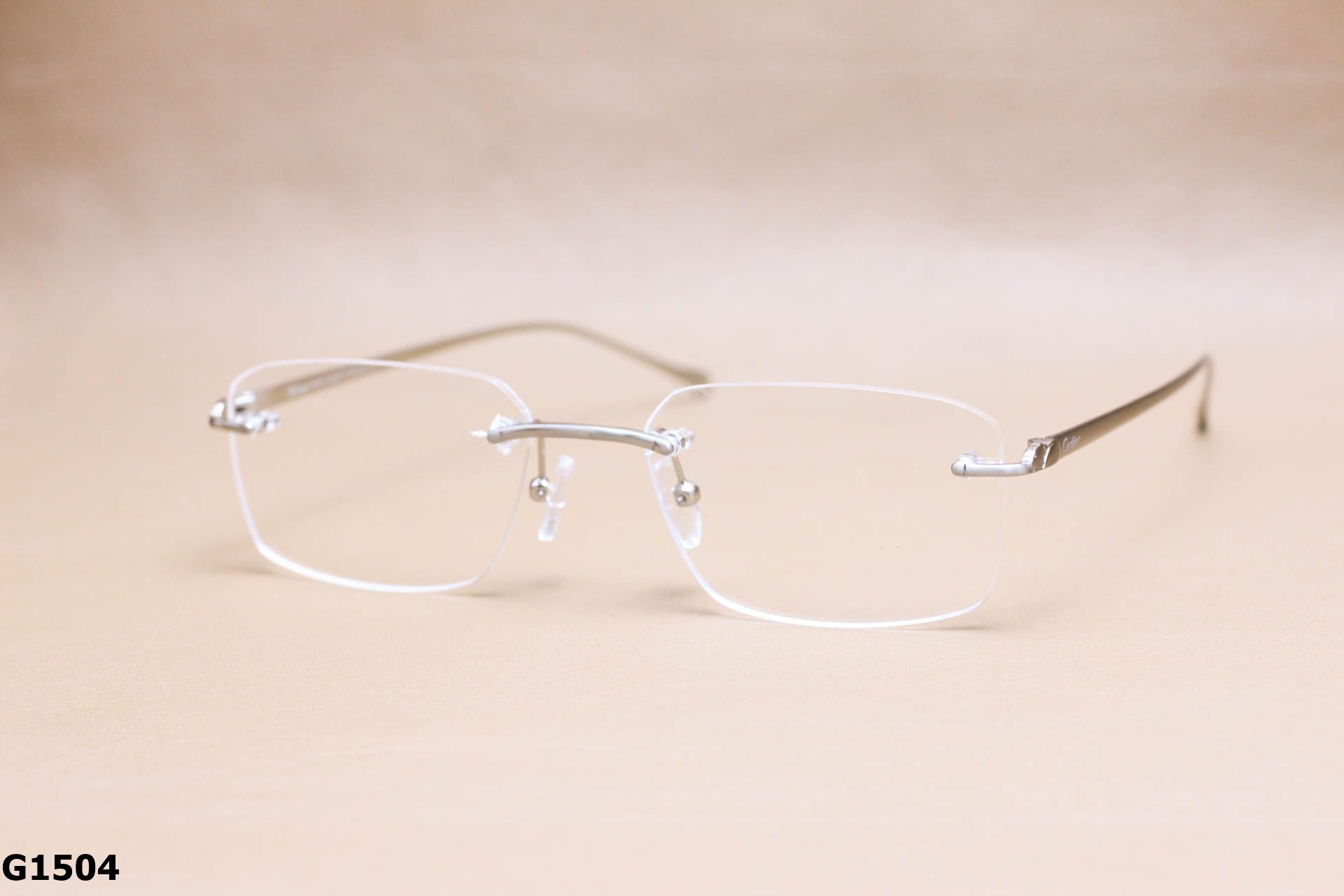 Gọng Kính Cận Thép Không Gỉ, Dáng Không Viền Unisex - G1504