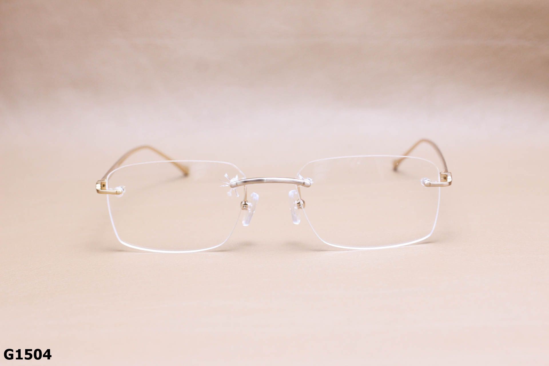 Gọng Kính Cận Thép Không Gỉ, Dáng Không Viền Unisex - G1504