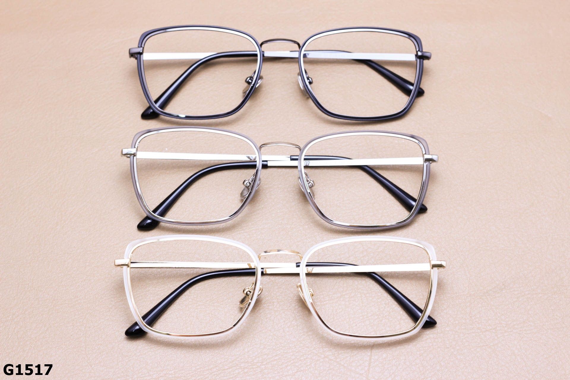 Gọng Kính Cận Hợp Kim Cao Cấp, Dáng Vuông Unisex - G1517