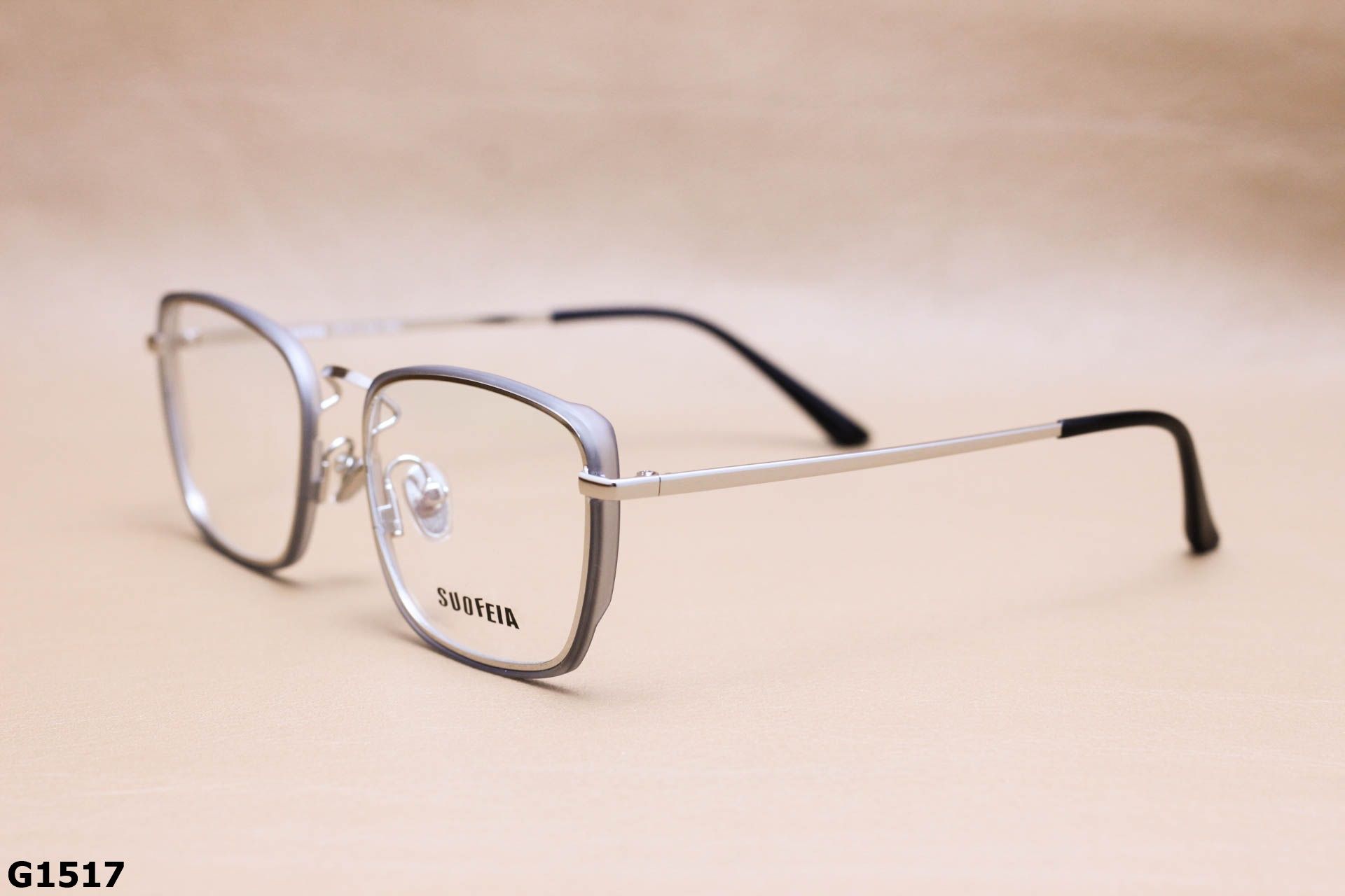 Gọng Kính Cận Hợp Kim Cao Cấp, Dáng Vuông Unisex - G1517