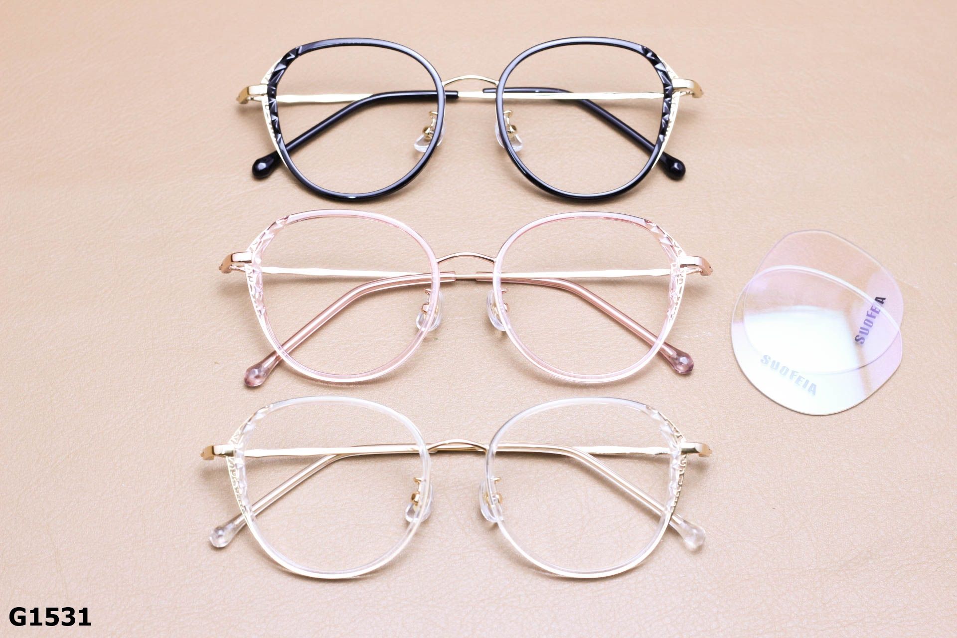 Gọng Kính Cận Hợp Kim Cao Cấp, Dáng Mắt Mèo Thời Trang Nữ - G1531