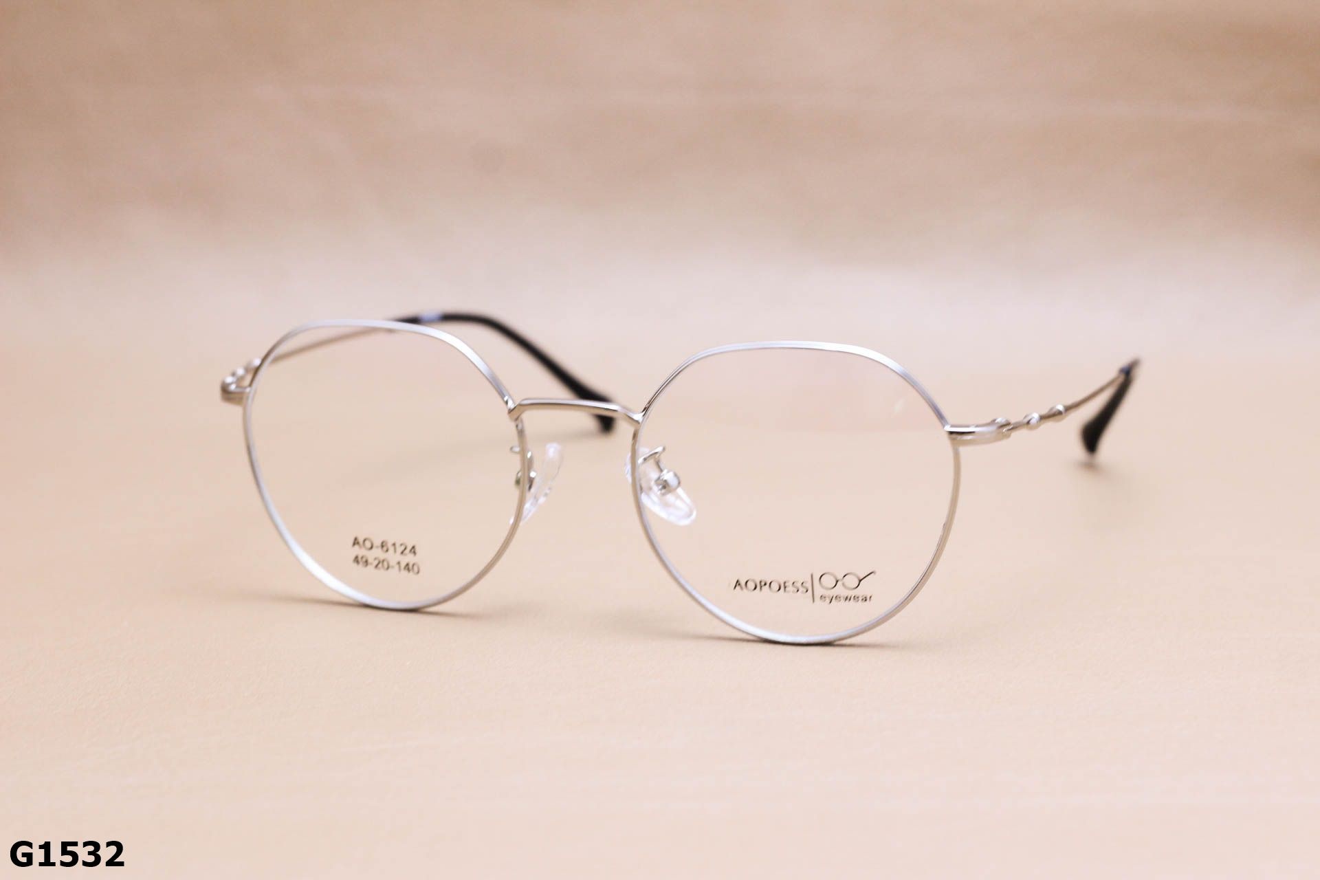 Gọng Kính Cận Hợp Kim Cao Cấp, Dáng Tròn Ngố Thời Trang Unisex - G1532
