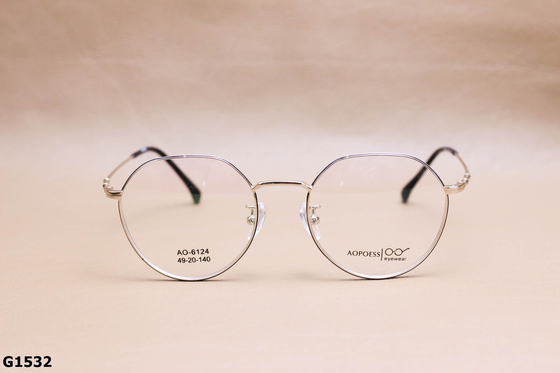 Gọng Kính Cận Hợp Kim Cao Cấp, Dáng Tròn Ngố Thời Trang Unisex - G1532