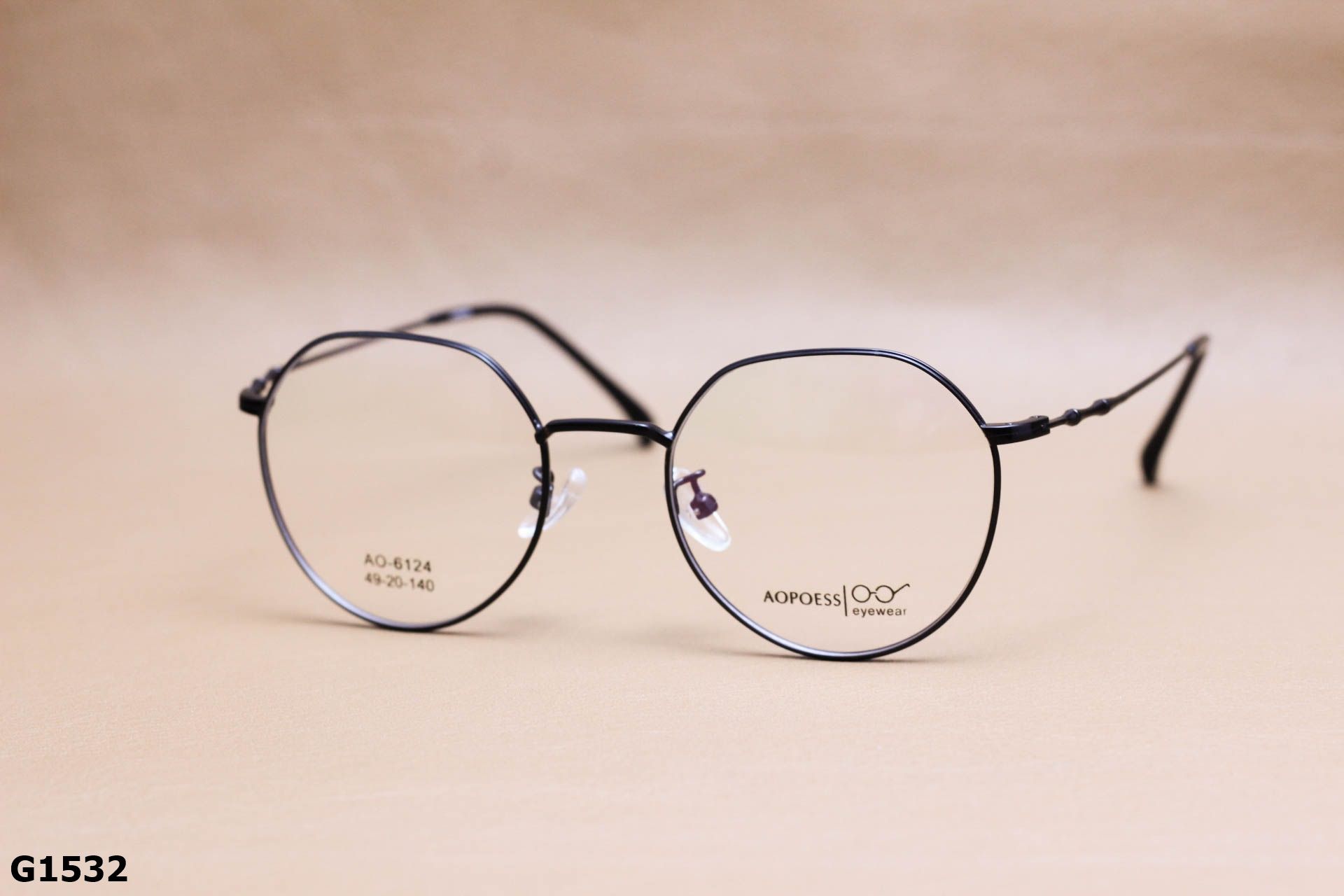 Gọng Kính Cận Hợp Kim Cao Cấp, Dáng Tròn Ngố Thời Trang Unisex - G1532