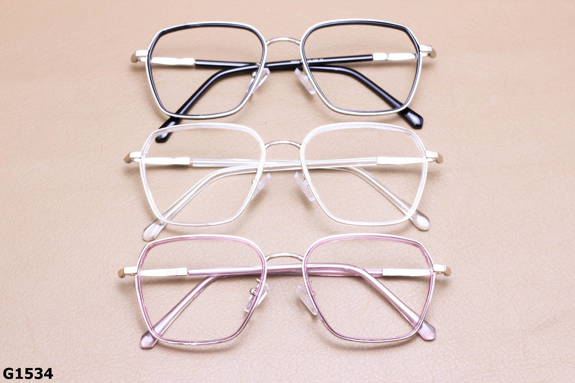 Gọng Kính Cận Hợp Kim, Dáng Lục Giác Thời Trang Unisex - G1534